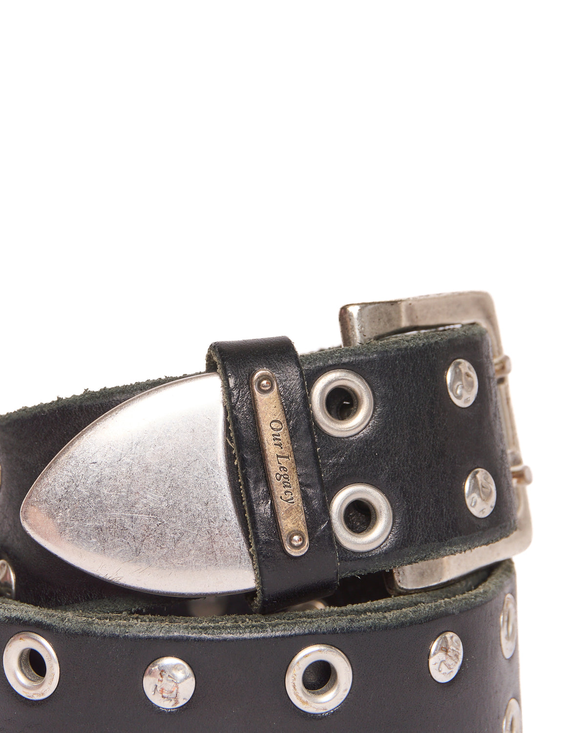 Our Legacy Studded Double Tongue Black Belt