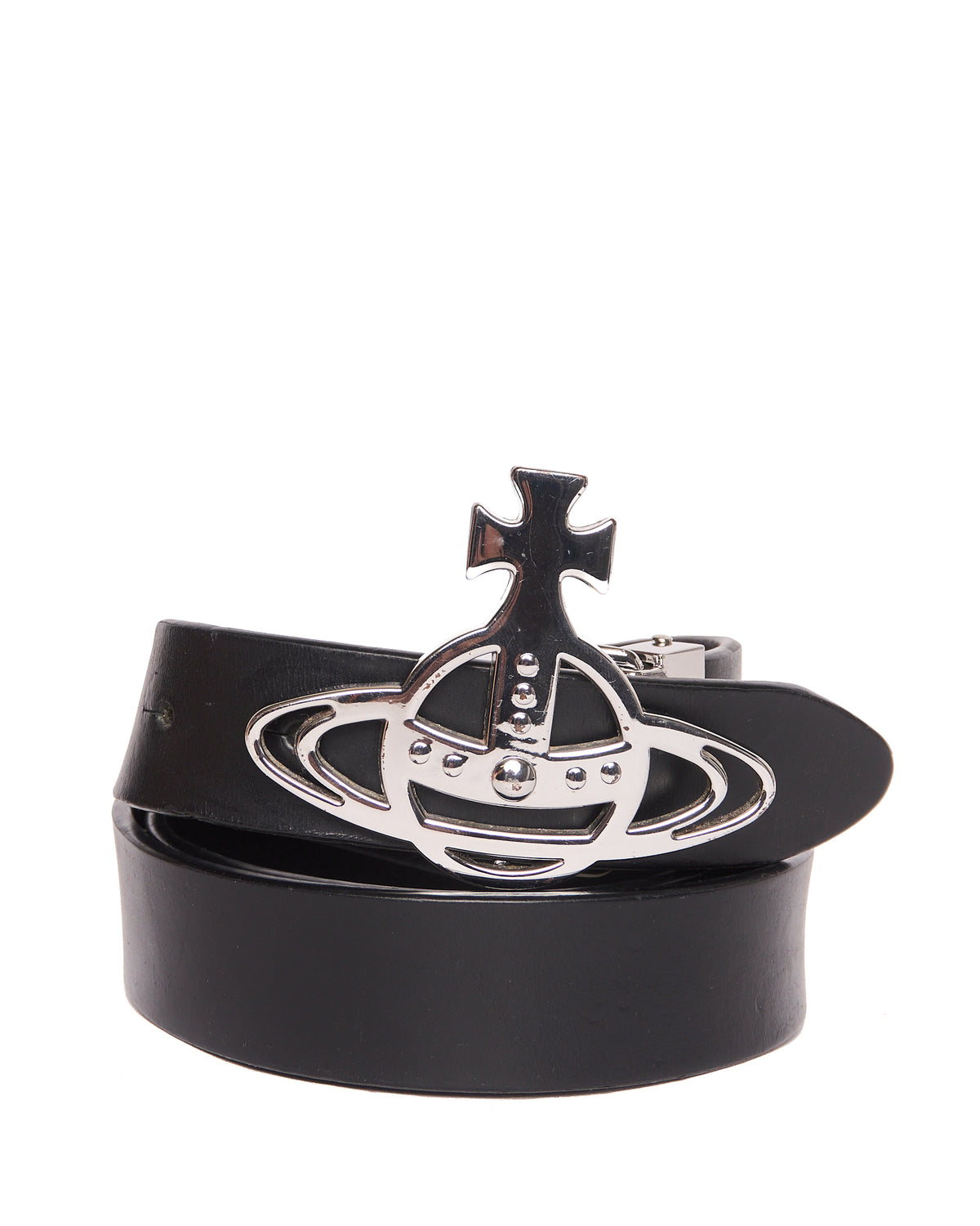 Vivienne Westwood Orb Buckle Black Buttero Leather Belt