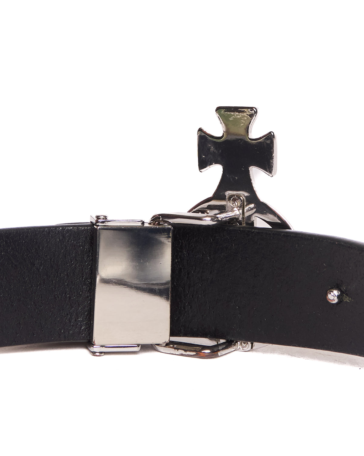 Vivienne Westwood Orb Buckle Black Buttero Leather Belt