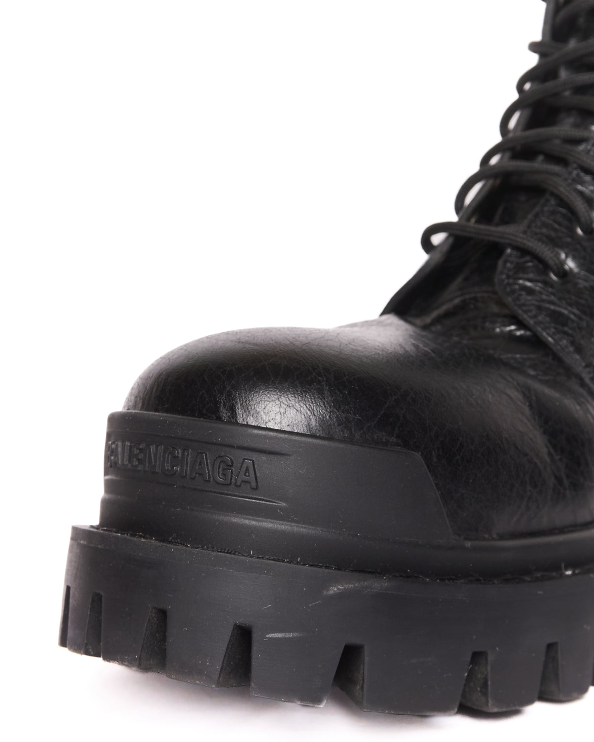 S/S23 Balenciaga Black Arena Lambskin Strike Bootie L20