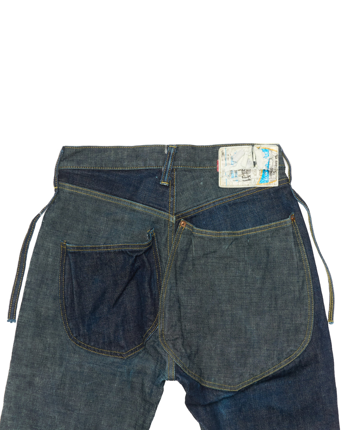 F/W17 Kapital Two-tone Indigo Asymmetric "Mottainai Denim" Pants