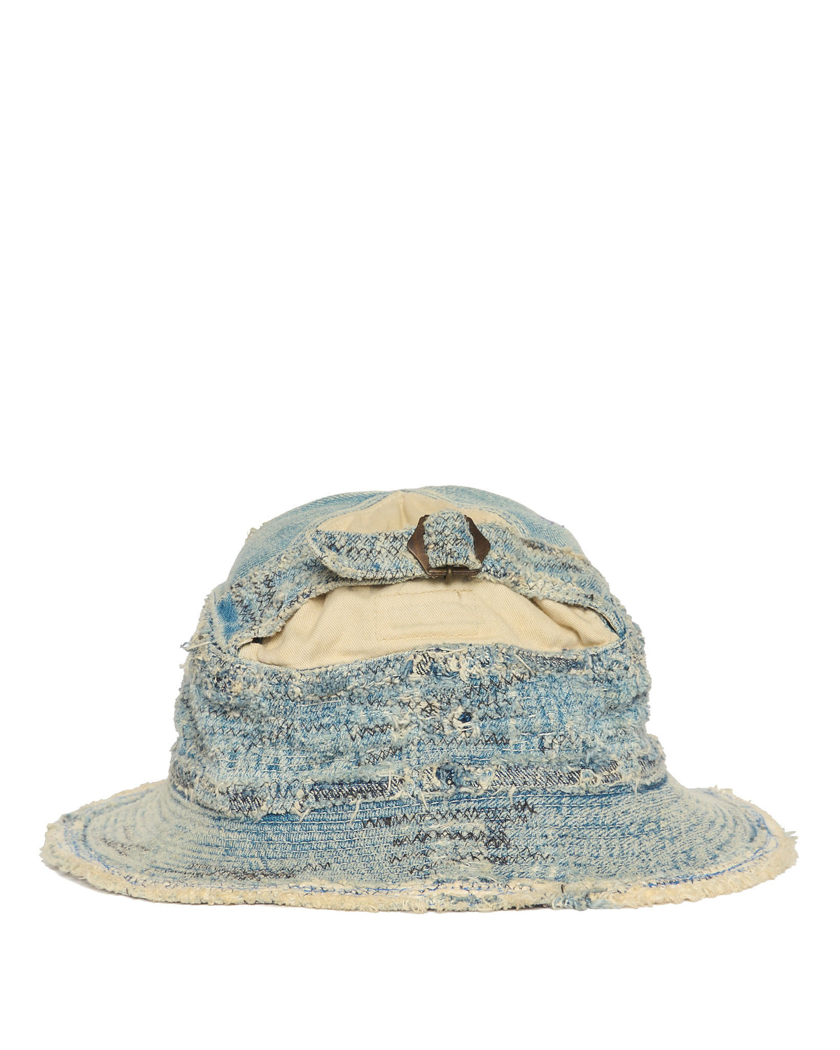 Kapital 11.5Oz Old Man and The Sea Distressed Denim Bucket Hat