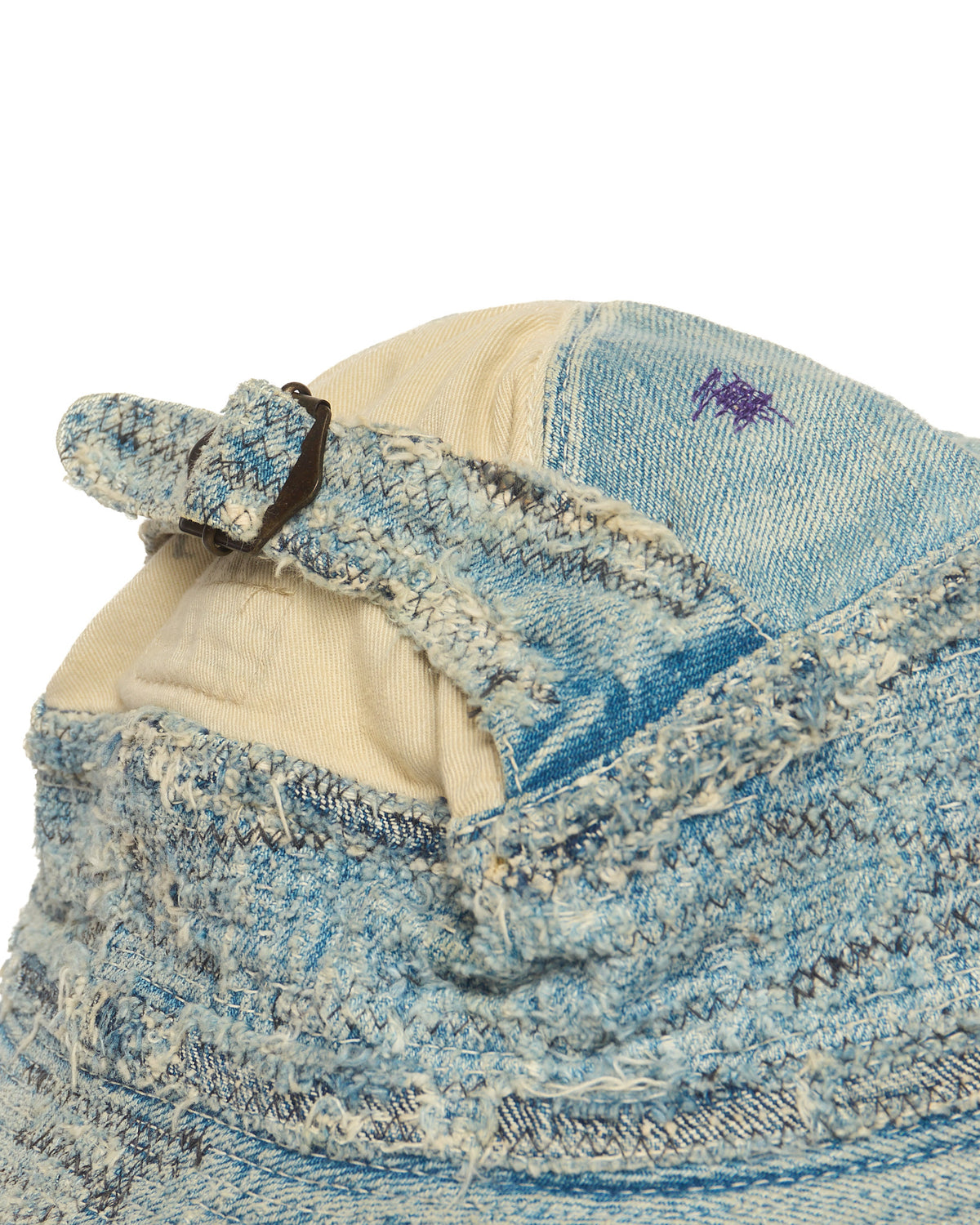 Kapital 11.5Oz Old Man and The Sea Distressed Denim Bucket Hat
