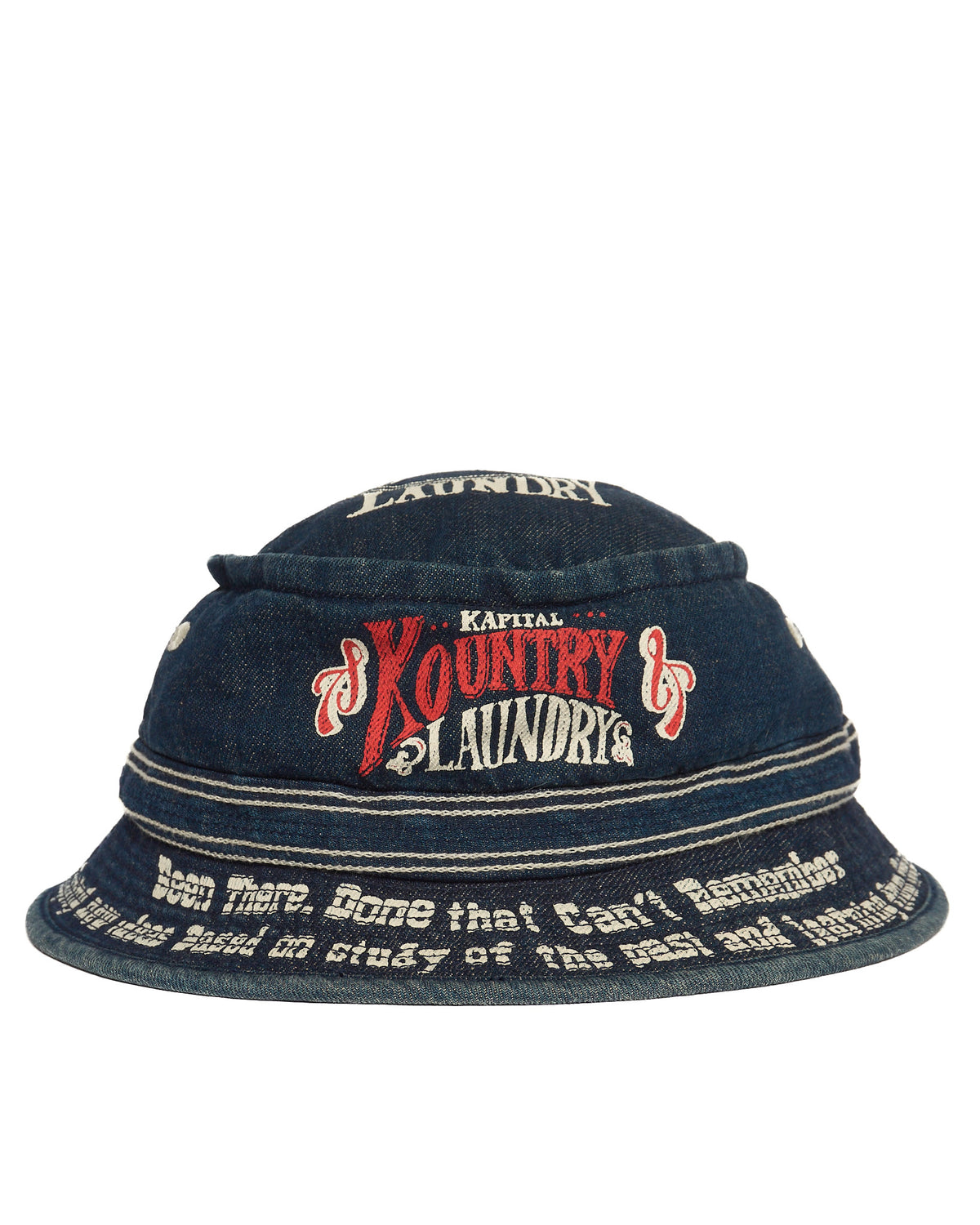 S/S18 Kapital 11.5oz Denim Slogan Laundry Bucket Hat