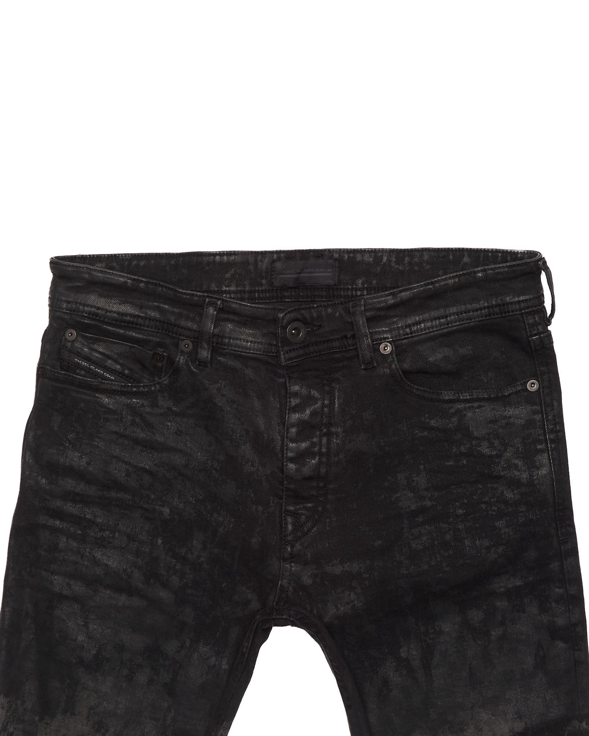 Early 00s Diesel Black Gold Gradient Painted Jeans