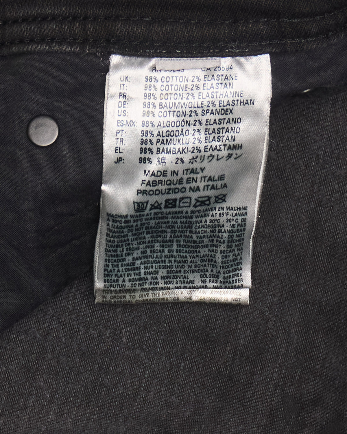 Early 00s Diesel Black Gold Gradient Painted Jeans