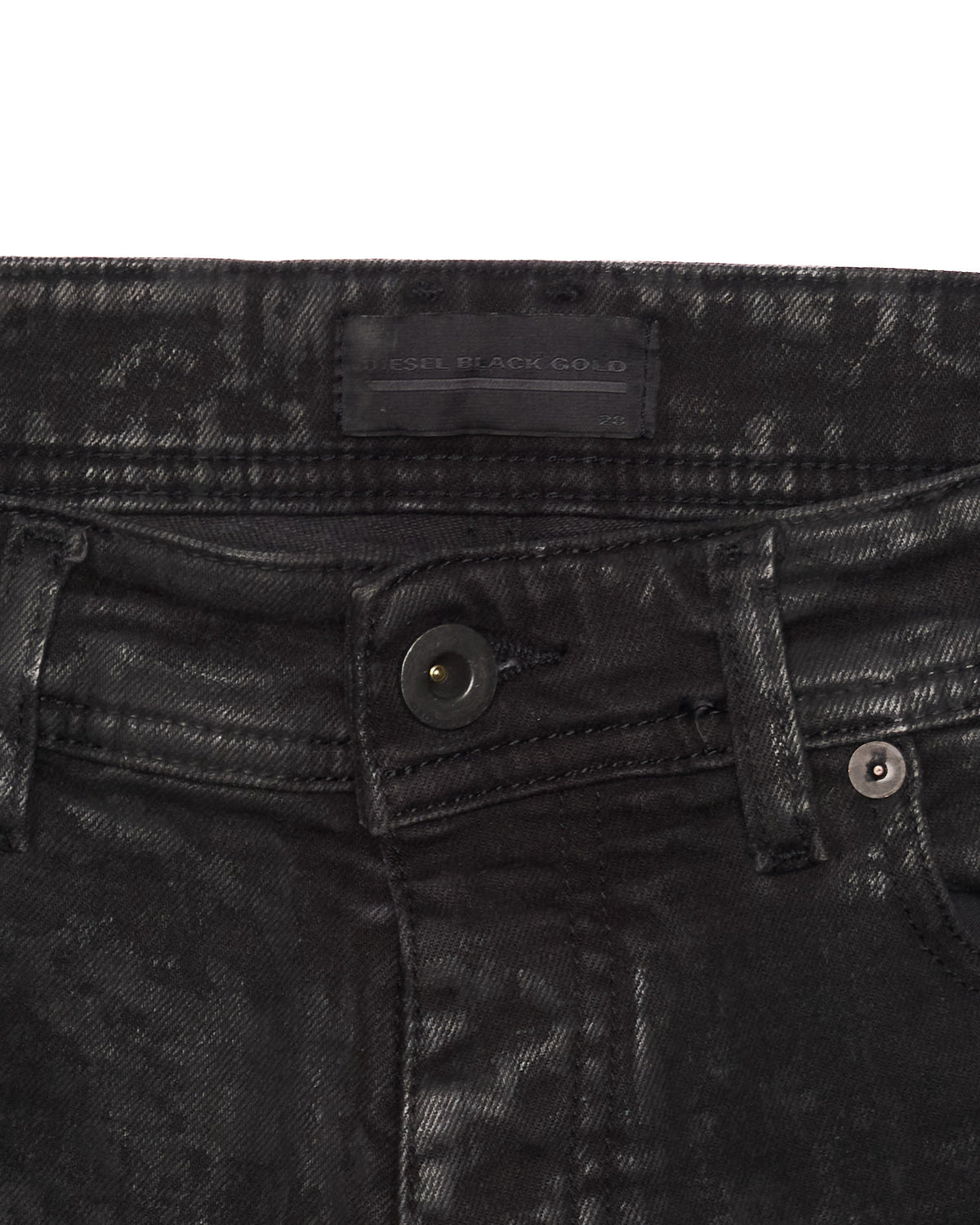 Early 00s Diesel Black Gold Gradient Painted Jeans