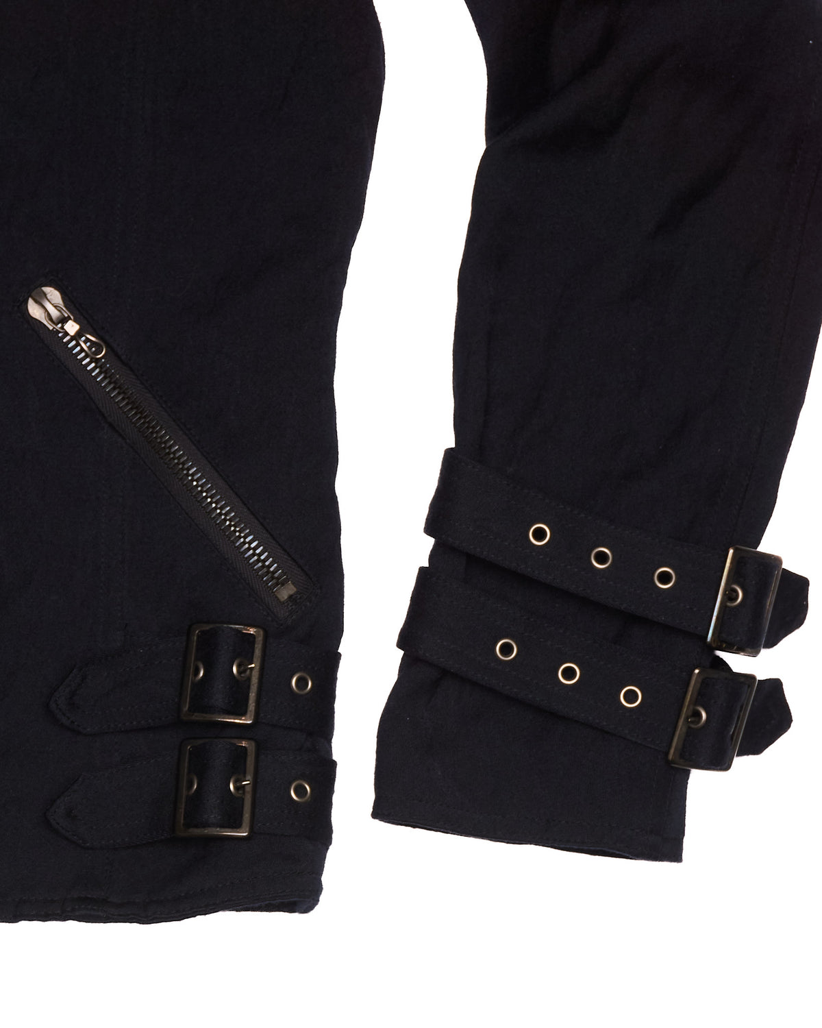 Early 00s Shellac Navy Buckle Rider Jacket