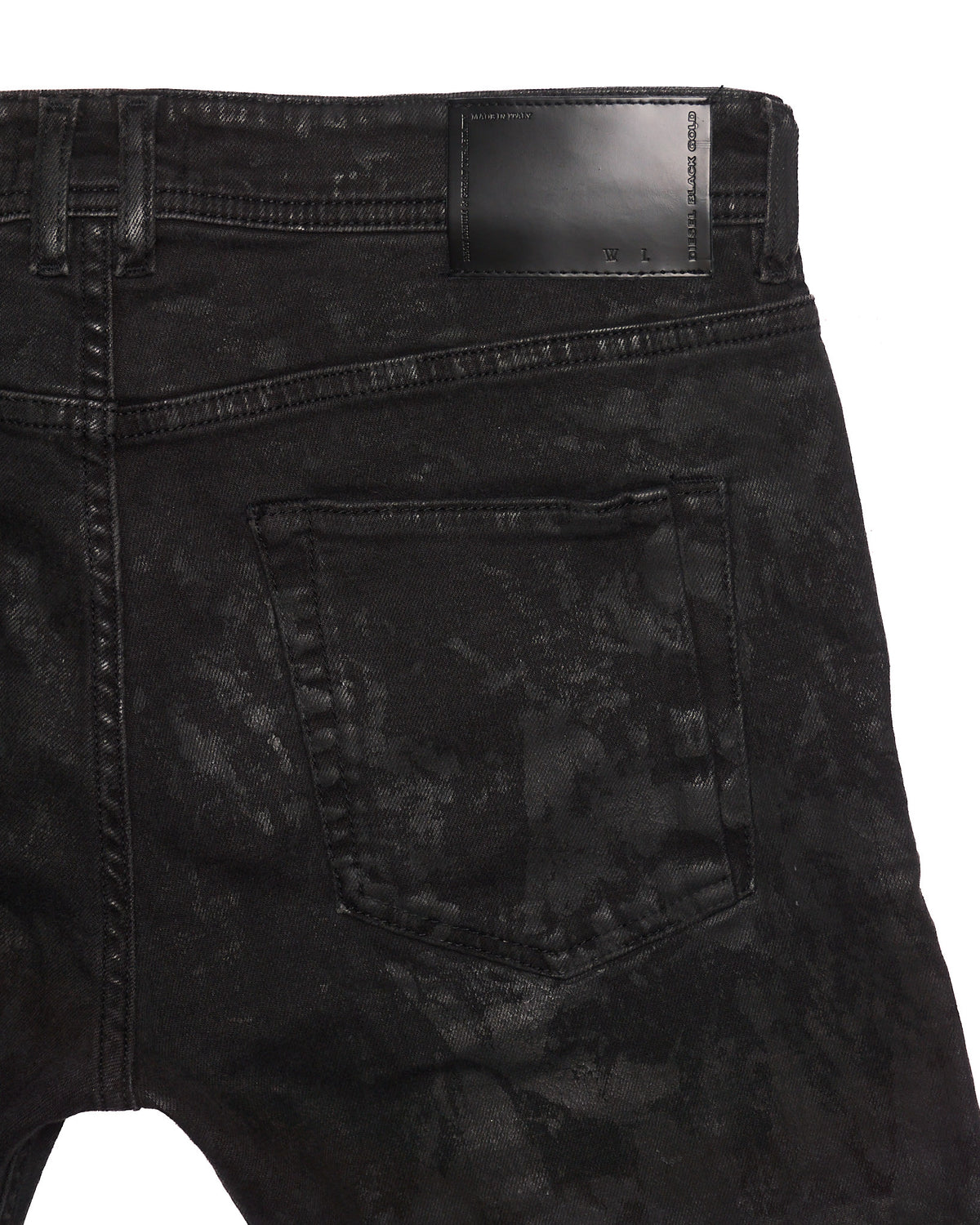 Early 00s Diesel Black Gold Gradient Painted Jeans