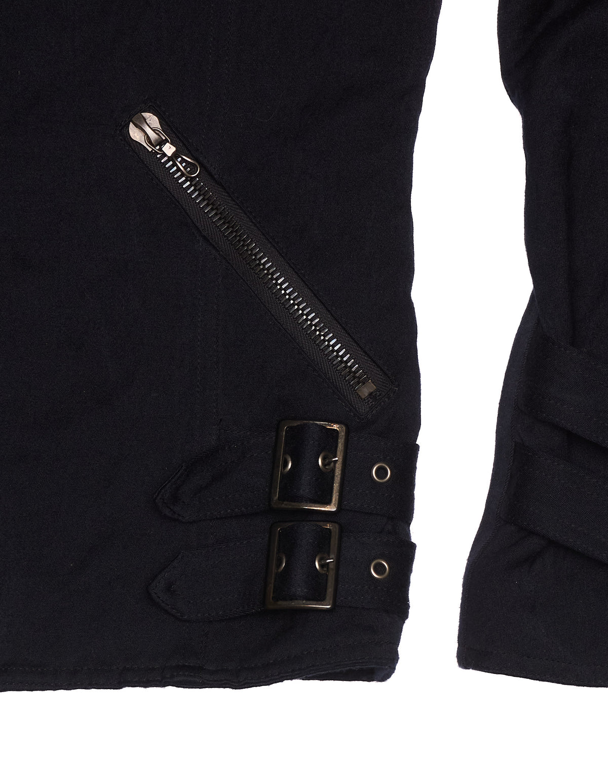 Early 00s Shellac Navy Buckle Rider Jacket