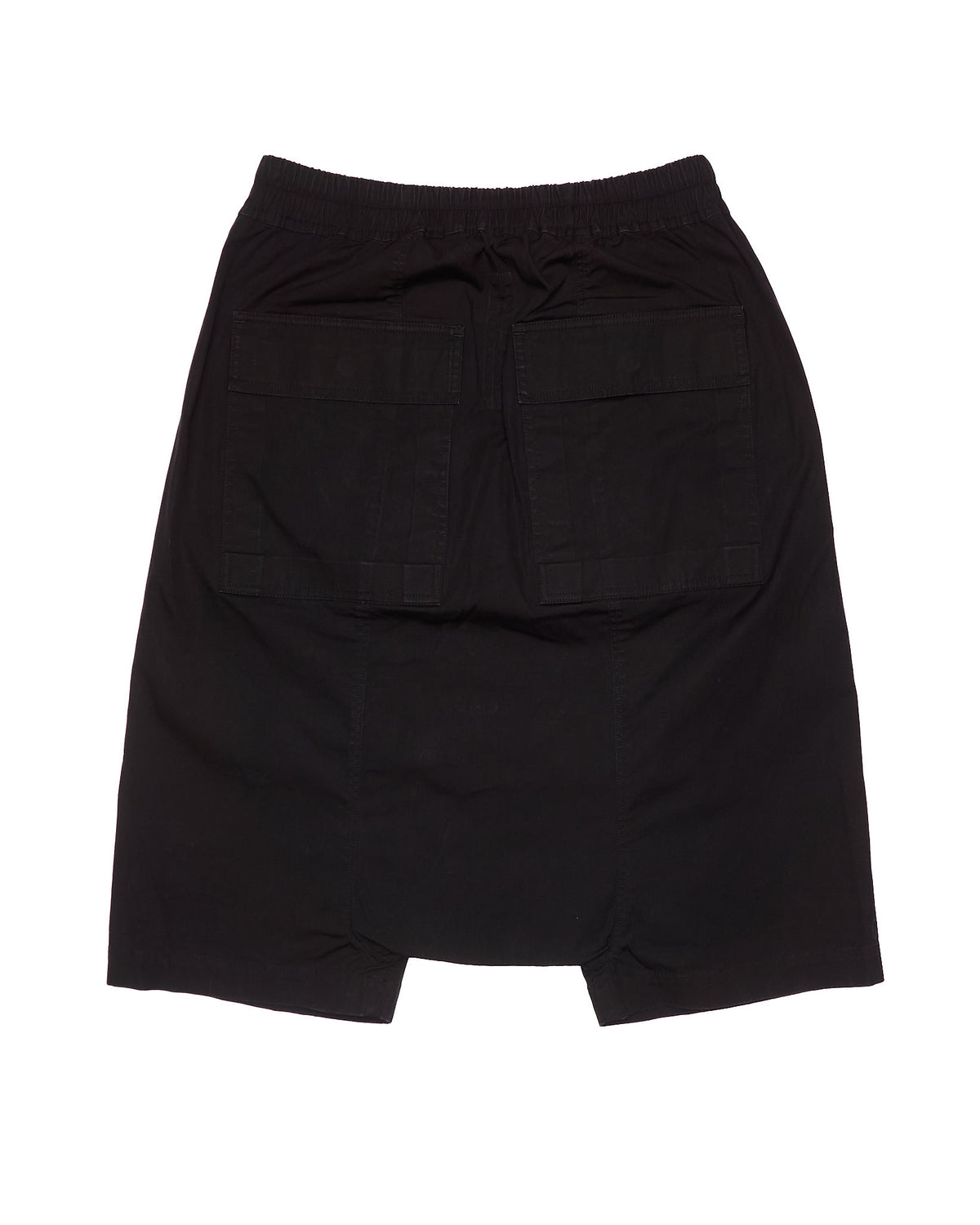 F/W19 Rick Owens "LARRY" Black Utility Drop-crotch Pod Shorts