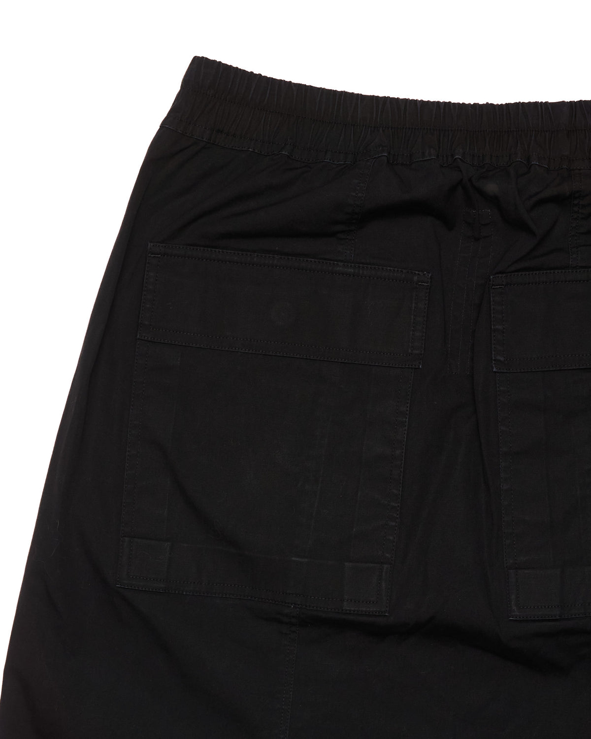 F/W19 Rick Owens "LARRY" Black Utility Drop-crotch Pod Shorts