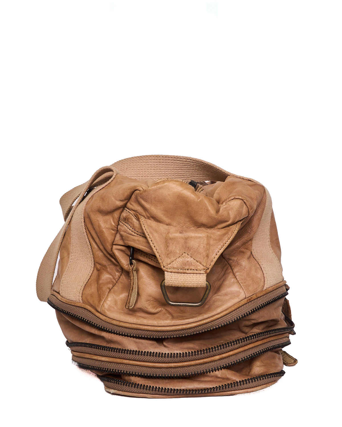 Early 00s Christian Peau Multi Zip Leather Bag