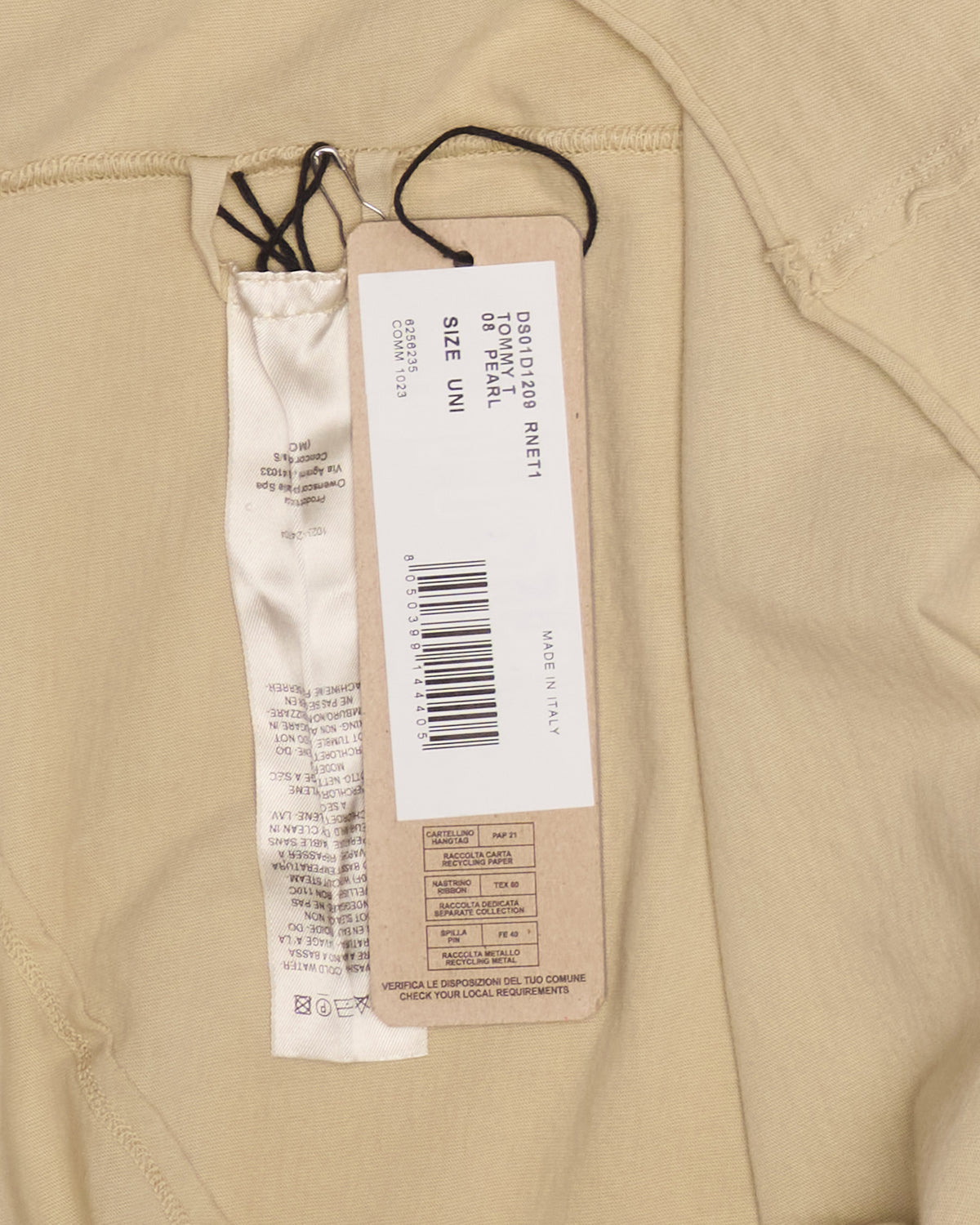 F/W23 Rick Owens DRKSHDW ‘LUXOR’ Jumbo Pentastitch Pearl T-Shirt