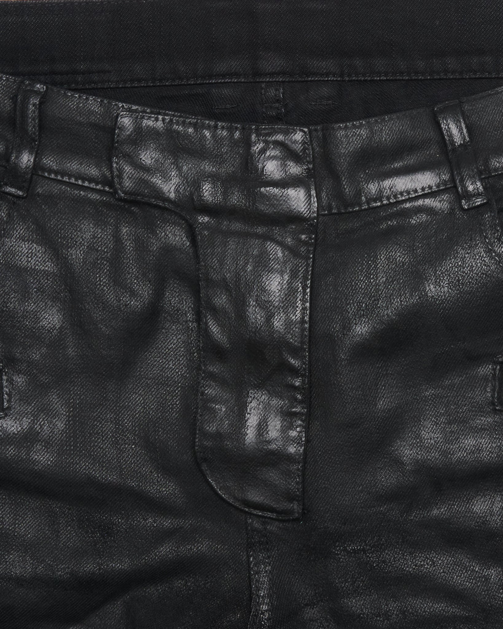 F/W16 Balmain Coated Biker Skinny Jeans