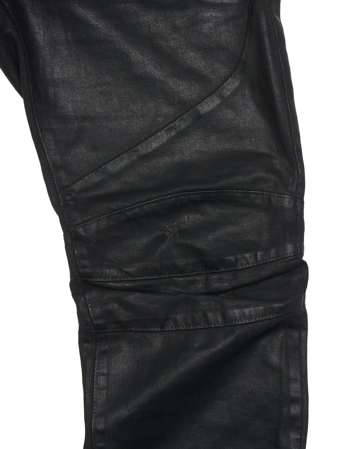 F/W16 Balmain Coated Biker Skinny Jeans