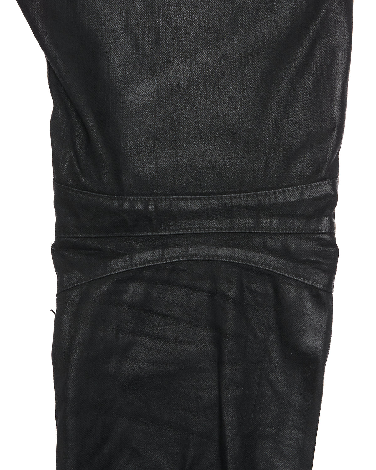 F/W16 Balmain Coated Biker Skinny Jeans