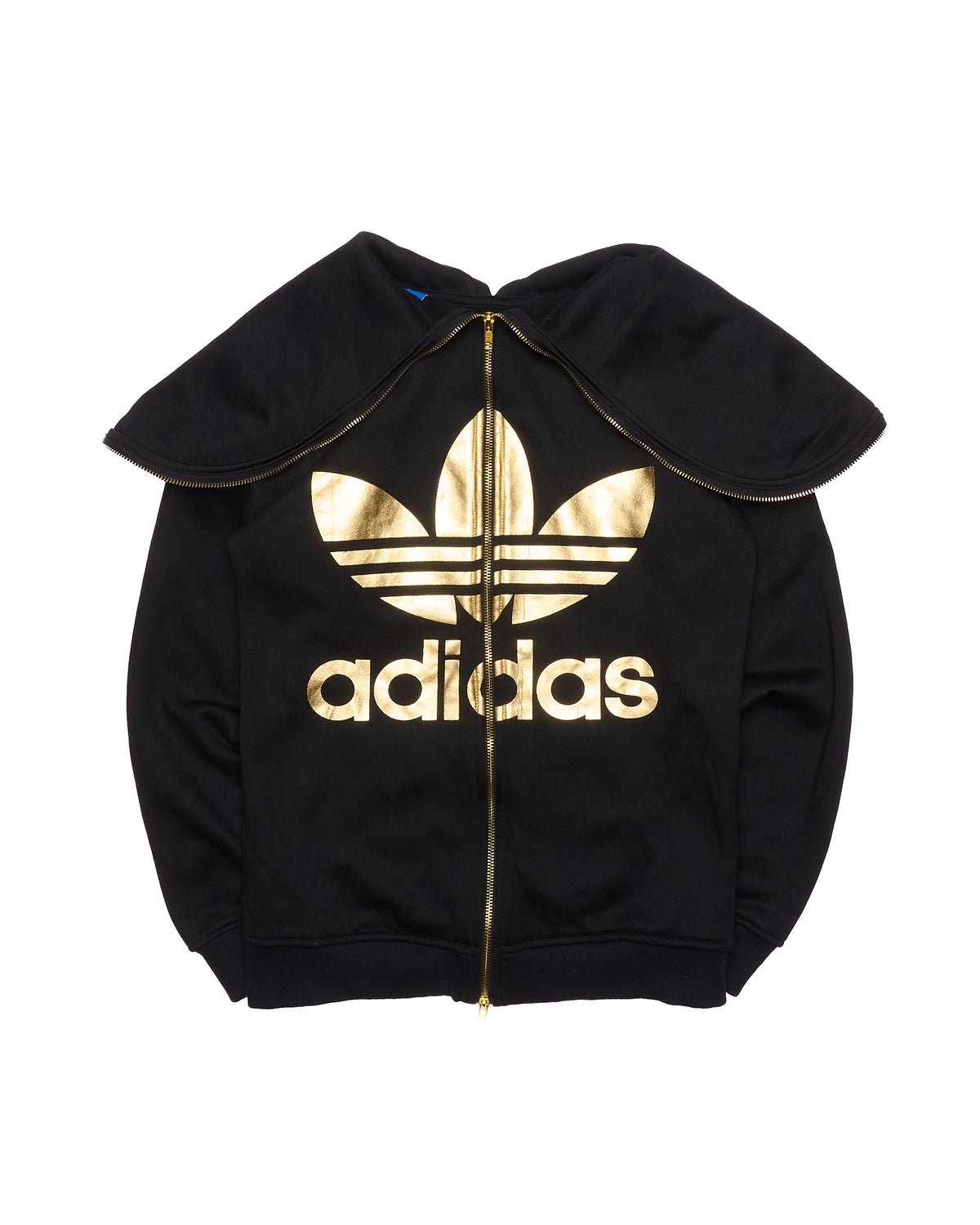 F/W15 Jeremy Scott x Adidas Originals Black/Gold Back-Zip Hoodie