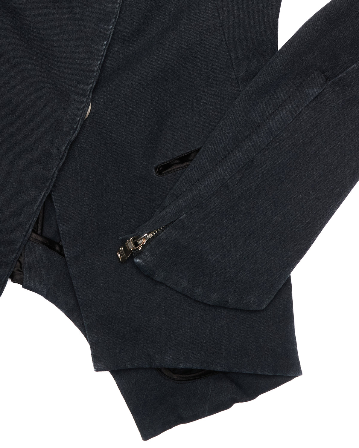 Early 2010s Parasuco Jacquard Lined Asymmetrical Moto Blazer