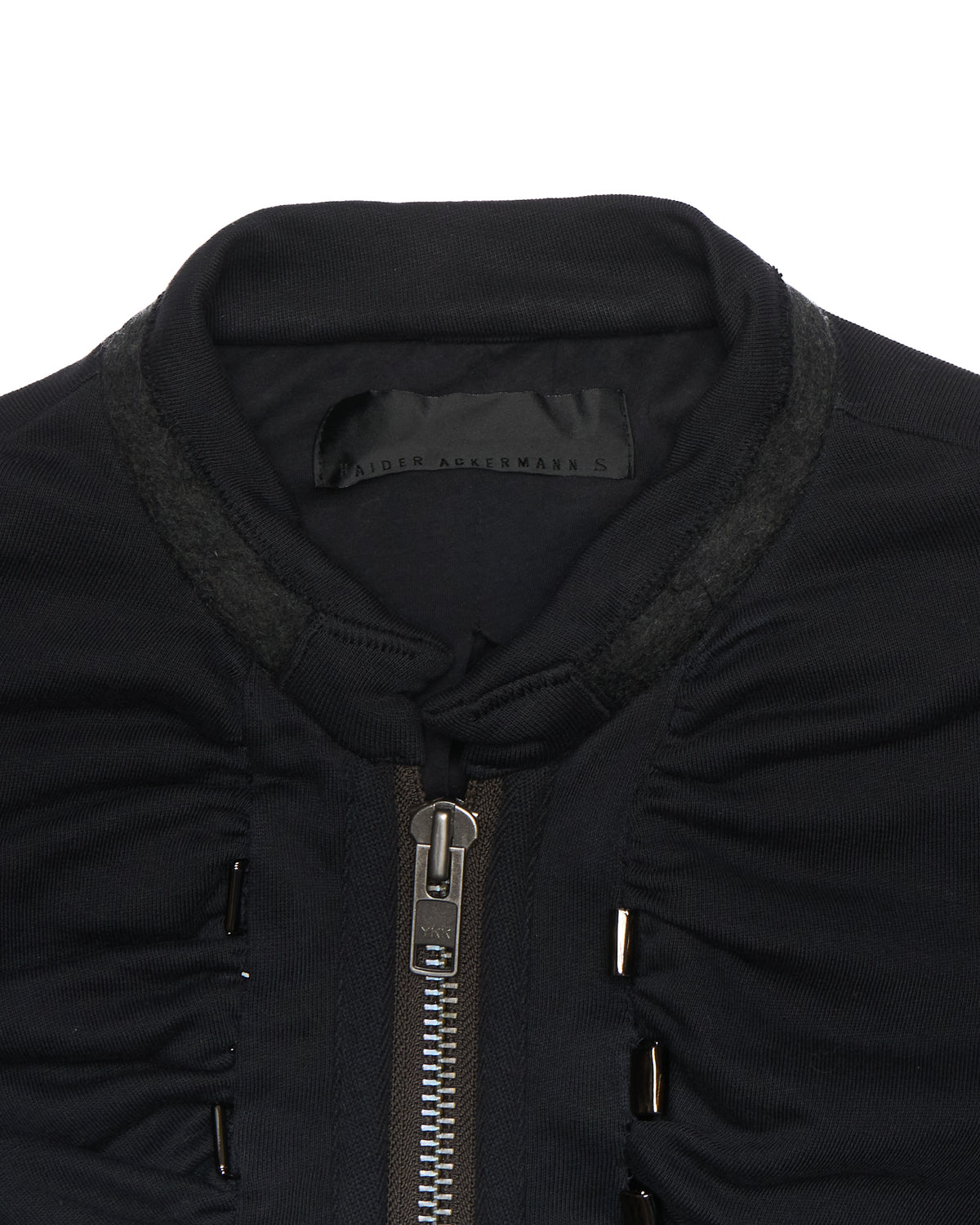 A/W17 Haider Ackermann Rouched Multi Panel Military Cargo Bomber Jacket
