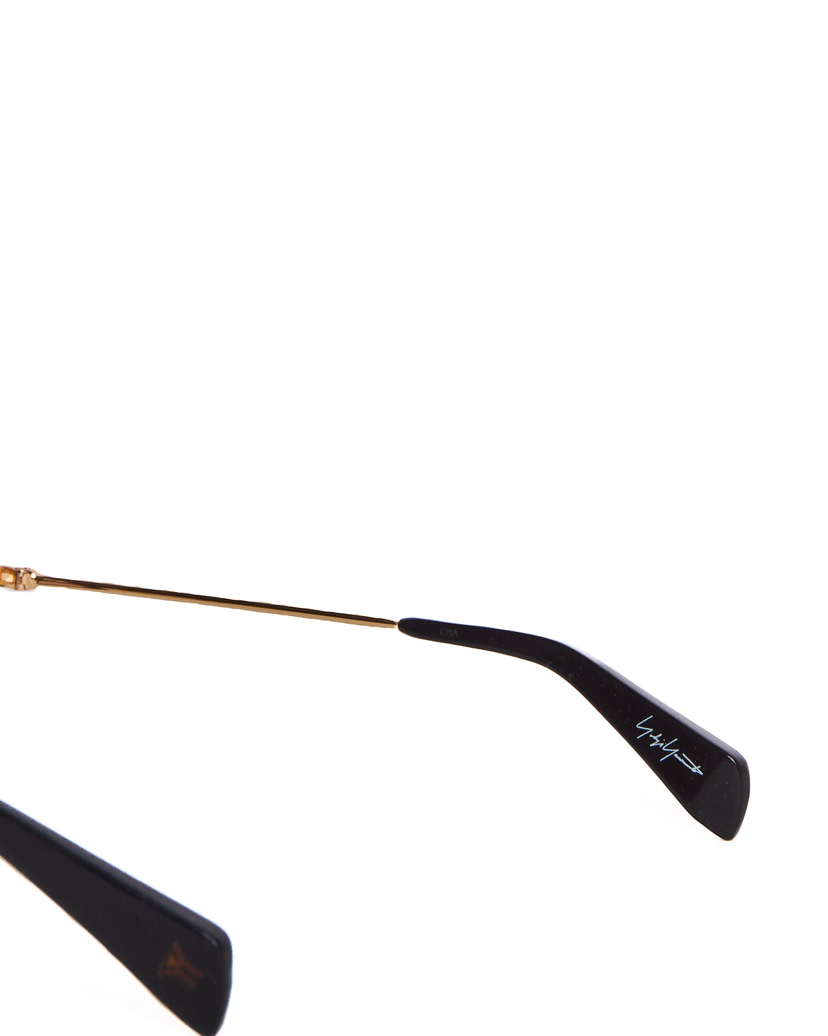 S/S15 Yohji Yamamoto 'YY5006' CAT3 Gold Toned Black Acetate Rose Tinted Sunglasses