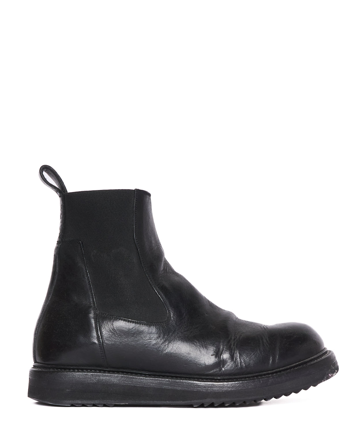 A/W20 Rick Owens "PERFORMA" Calf Leather Elastic Creeper Chelsea Boots