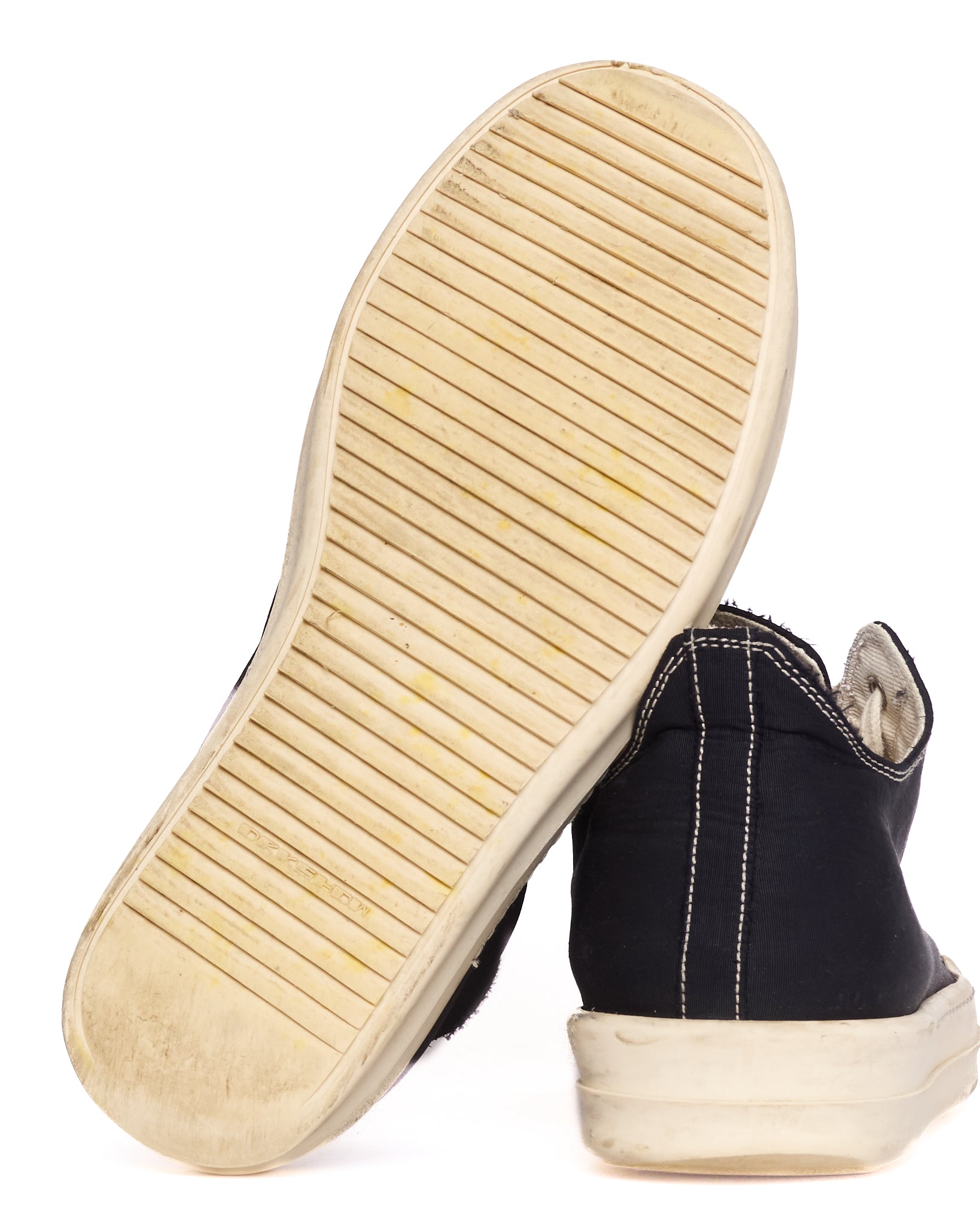 A/W20 Rick Owens DKRSHDW “PERFORMA” Contrast Stitch Nylon Canvas Low-top Ramones Sneakers