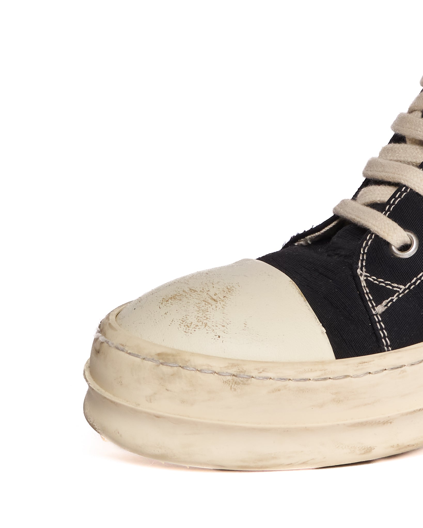 A/W20 Rick Owens DKRSHDW “PERFORMA” Contrast Stitch Nylon Canvas Low-top Ramones Sneakers