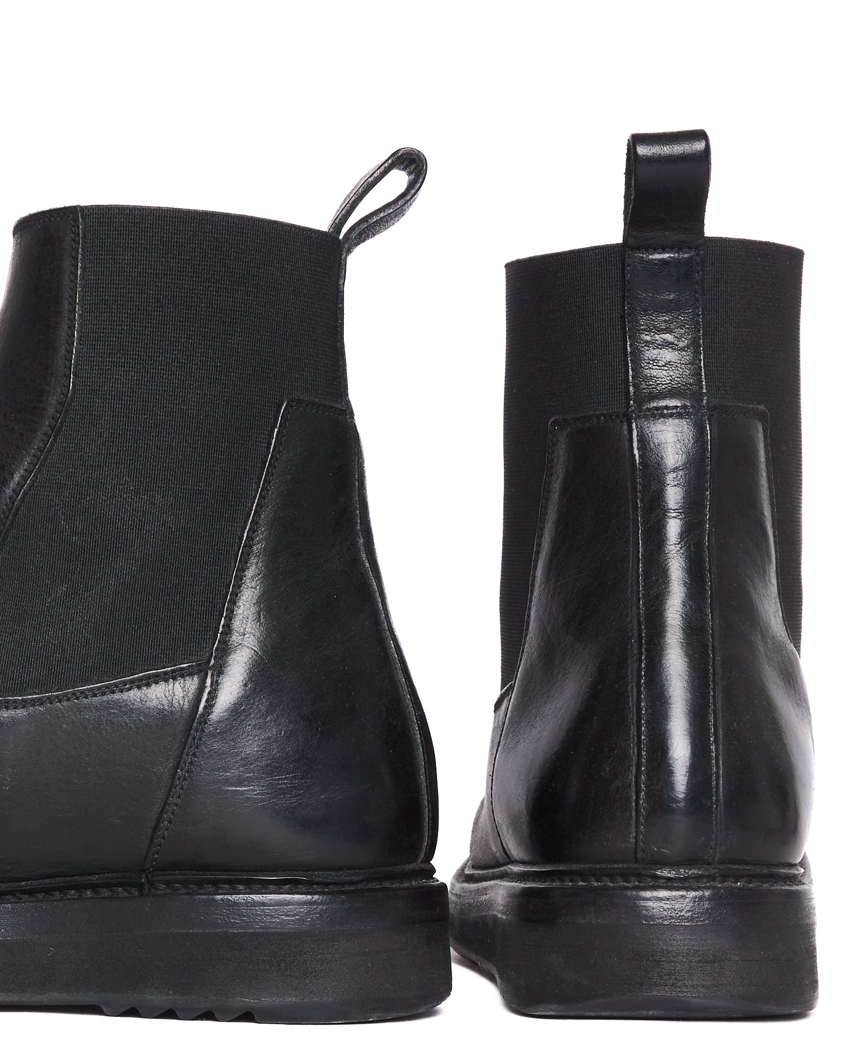 A/W20 Rick Owens "PERFORMA" Calf Leather Elastic Creeper Chelsea Boots