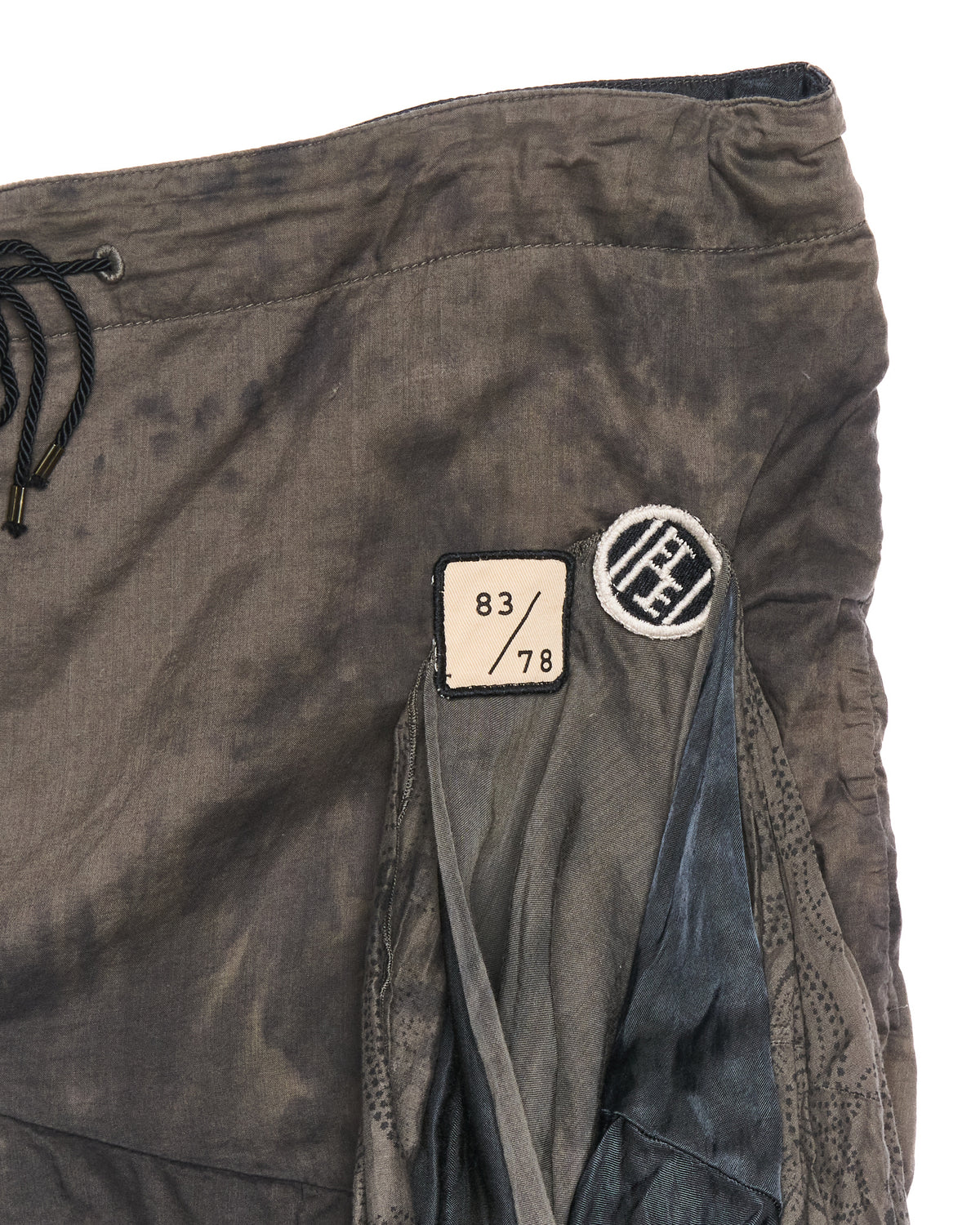 00s Diesel Asymmetric Tiered Patch Detail Skirt