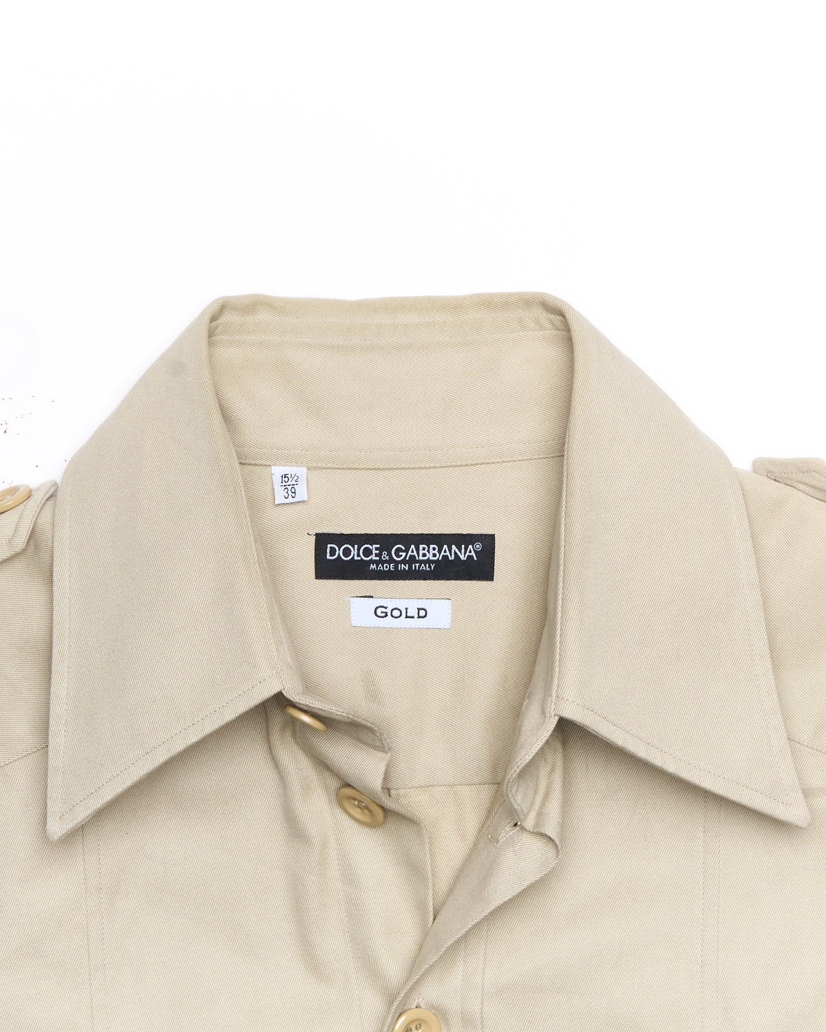 2010s Dolce & Gabbana Beige Safari Shirt