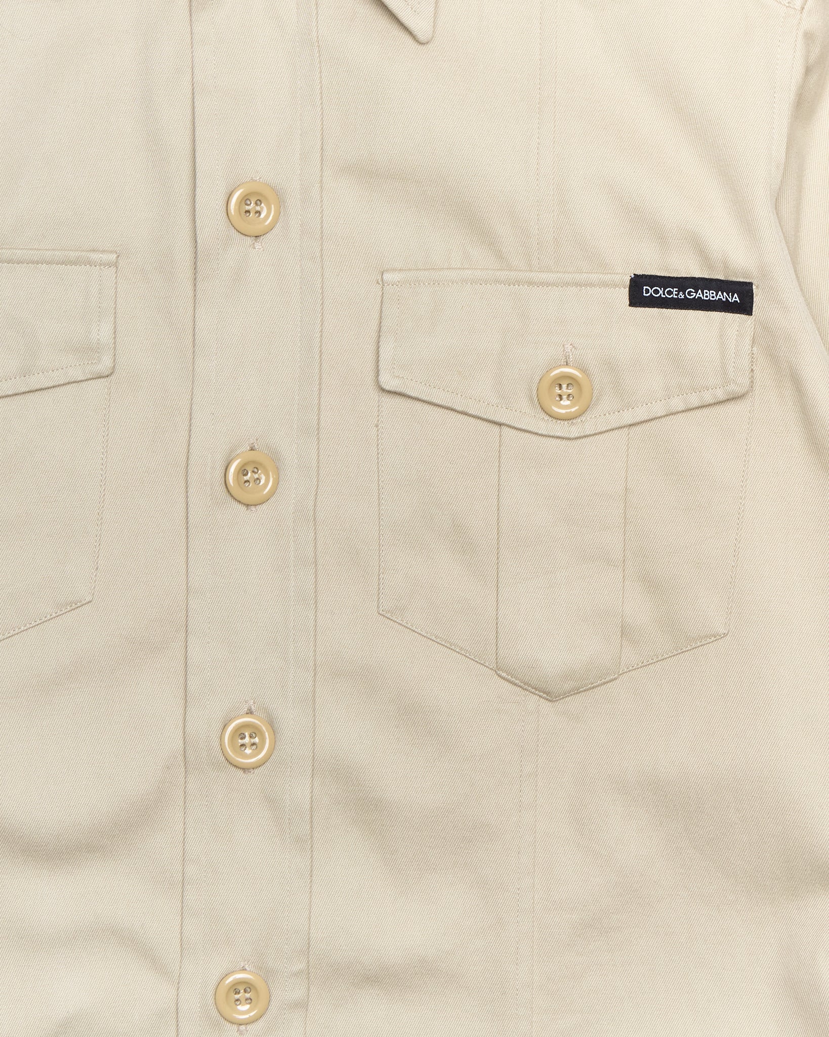 2010s Dolce & Gabbana Beige Safari Shirt