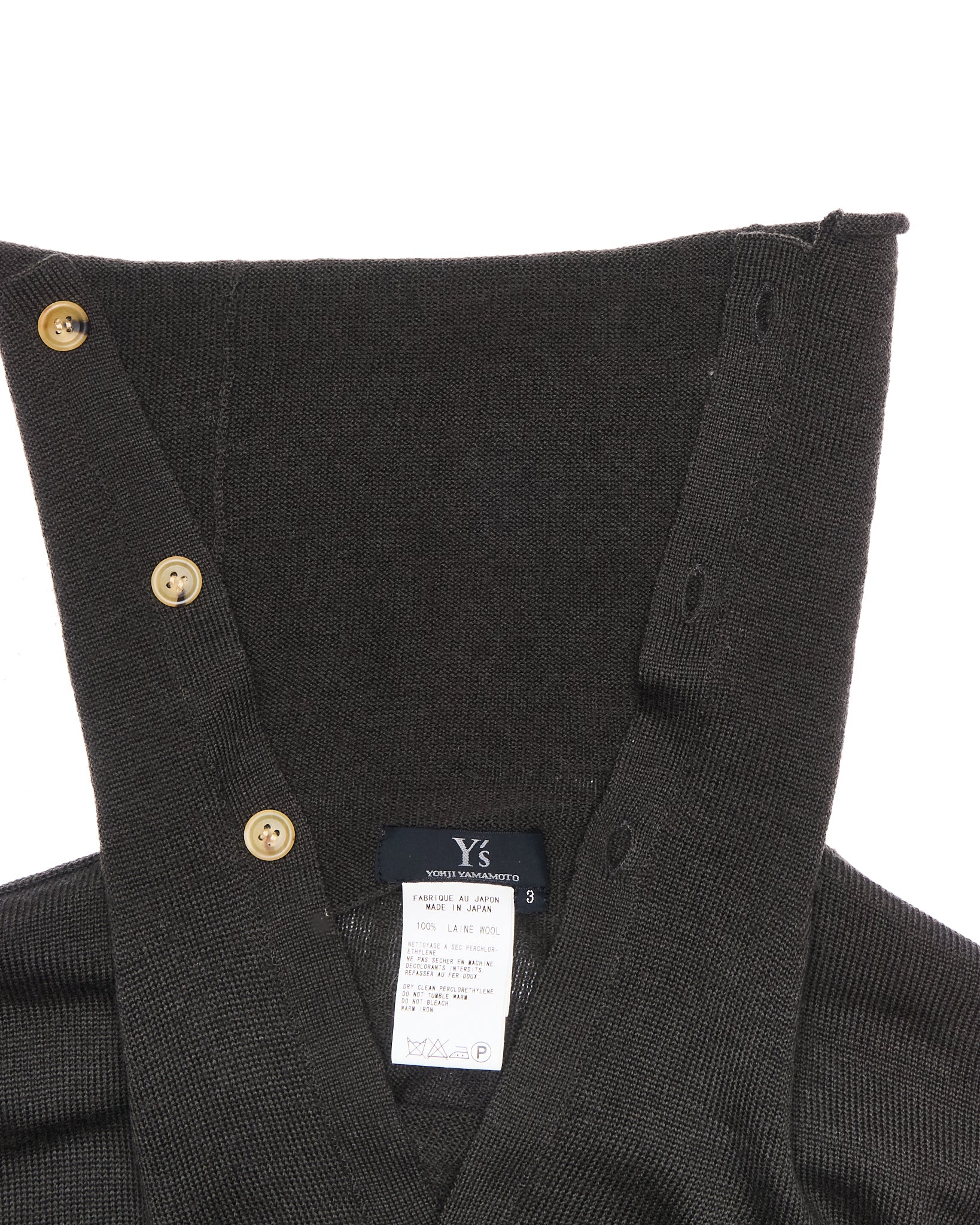 A/W14 Y’s by Yohji Yamamoto Wool Knit Cardigan