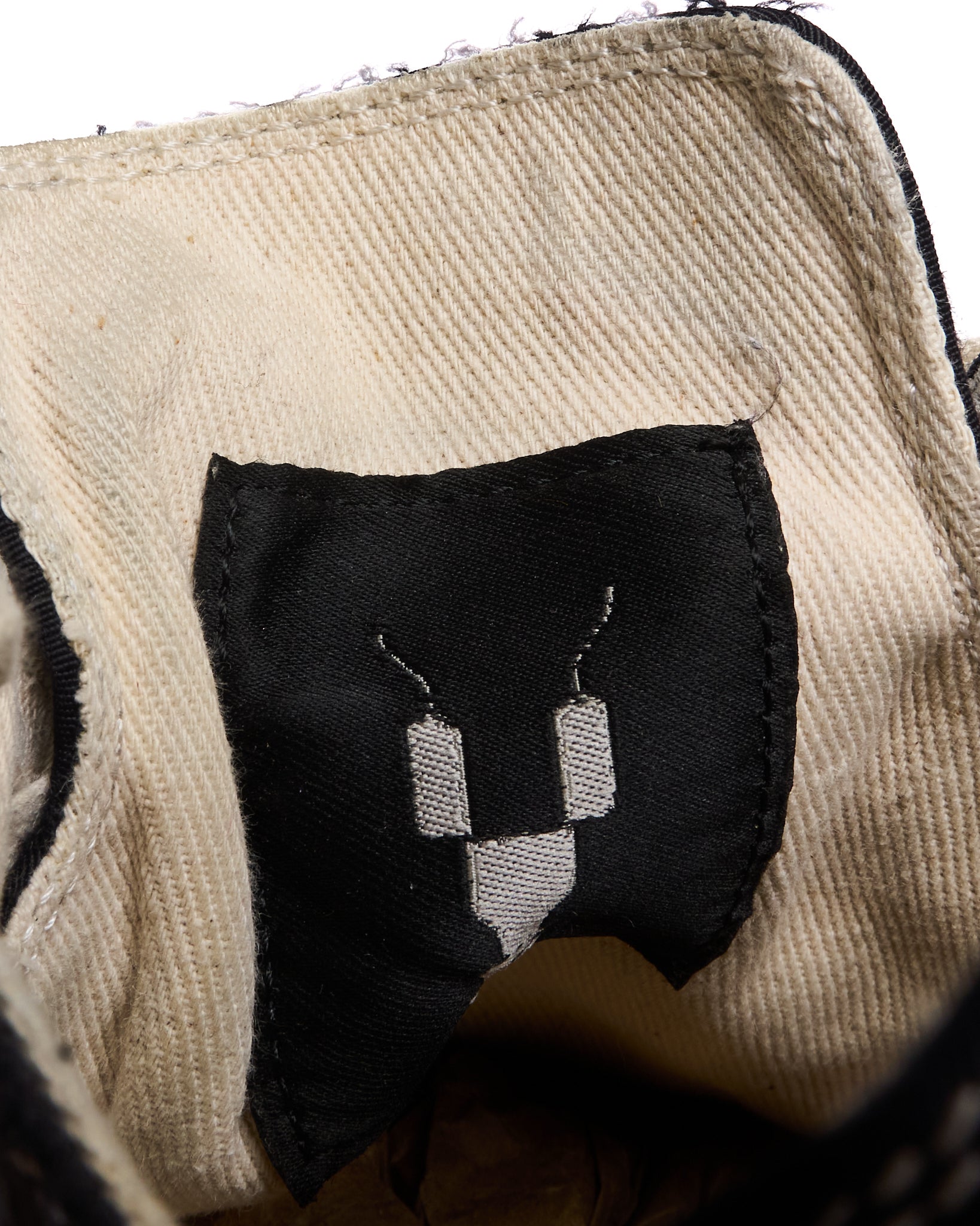 A/W20 Rick Owens DKRSHDW “PERFORMA” Contrast Stitch Nylon Canvas Low-top Ramones Sneakers