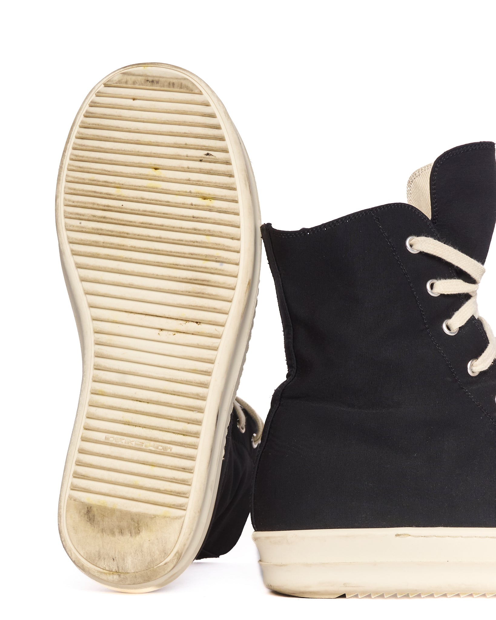 A/W18 Rick Owens DKRSHDW “SISYPHUS” Nylon Canvas High-top Vegan Ramones Sneakers