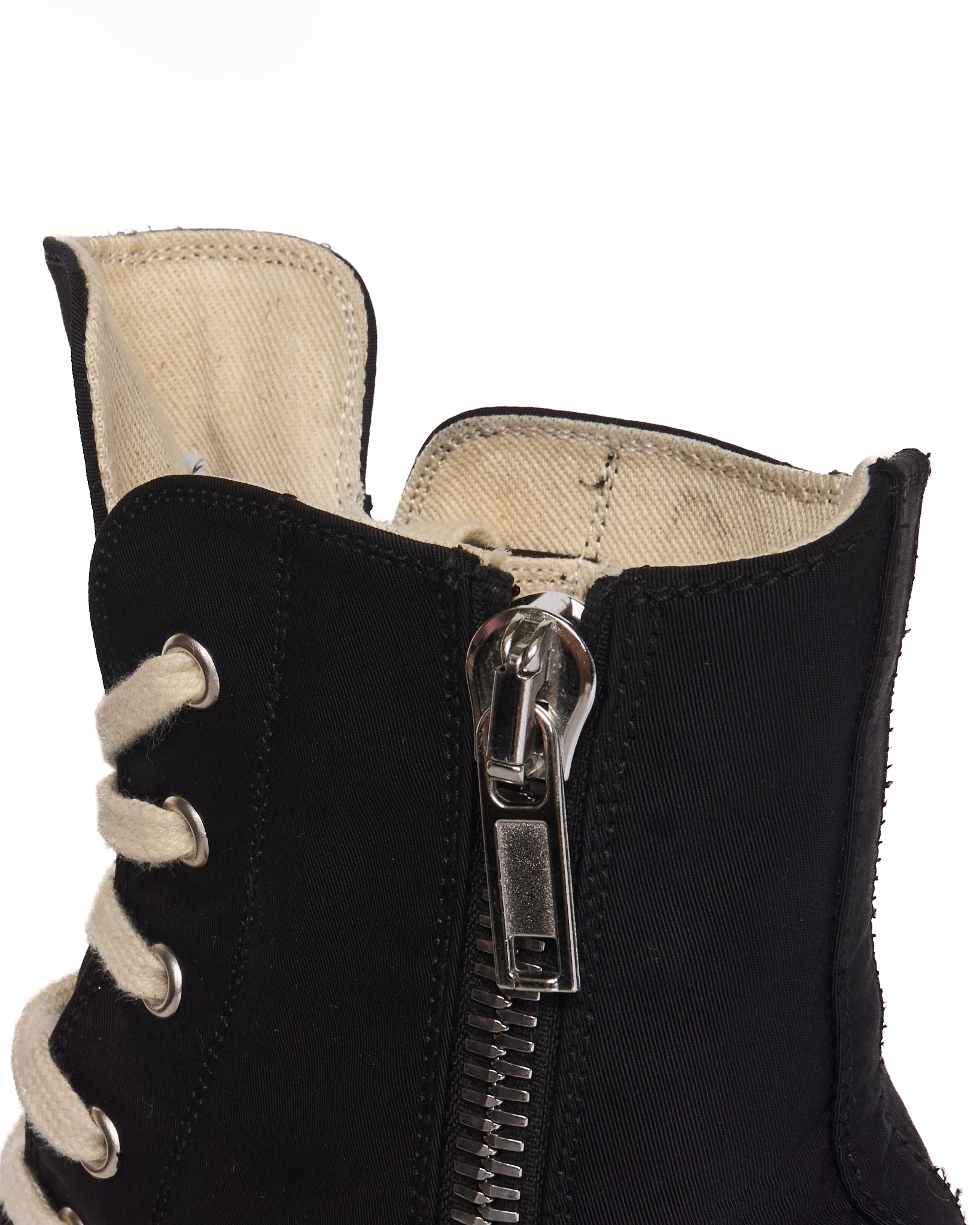 A/W18 Rick Owens DKRSHDW “SISYPHUS” Nylon Canvas High-top Vegan Ramones Sneakers