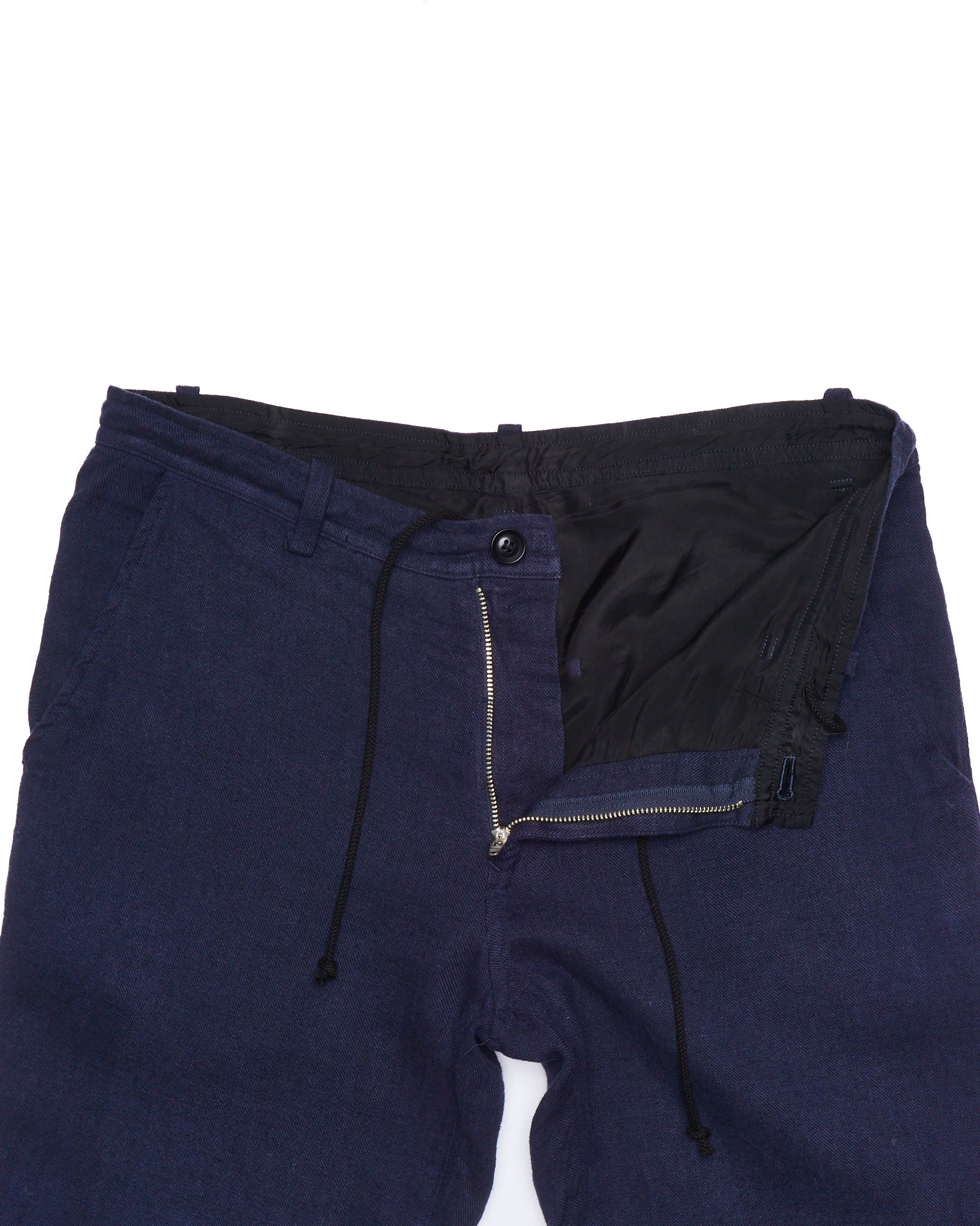 Late 90s Y’s by Yohji Yamamoto Cupro-Lined Indigo Casual Pant