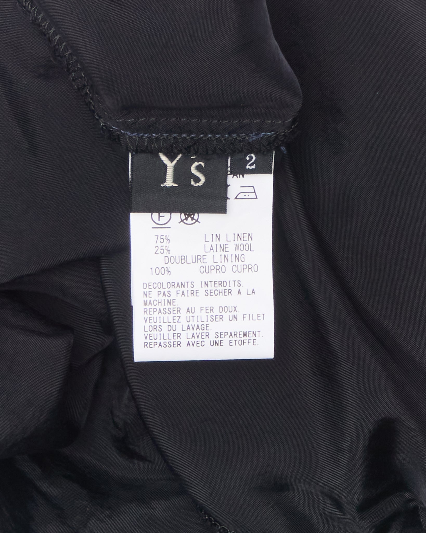 Late 90s Y’s by Yohji Yamamoto Cupro-Lined Indigo Casual Pant