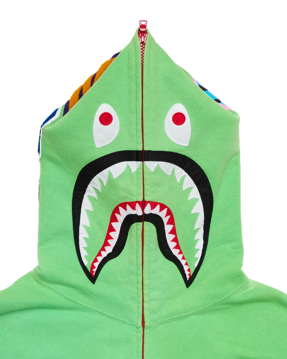 2010 BAPE Neon Pastel Shark Full-Zip Hoodie