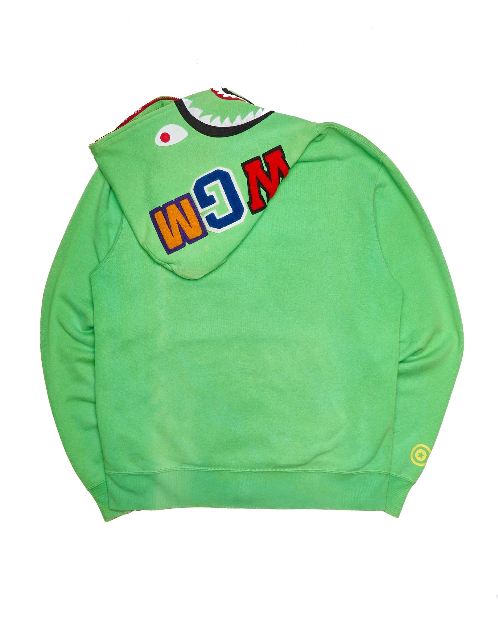 2010 BAPE Neon Pastel Shark Full-Zip Hoodie