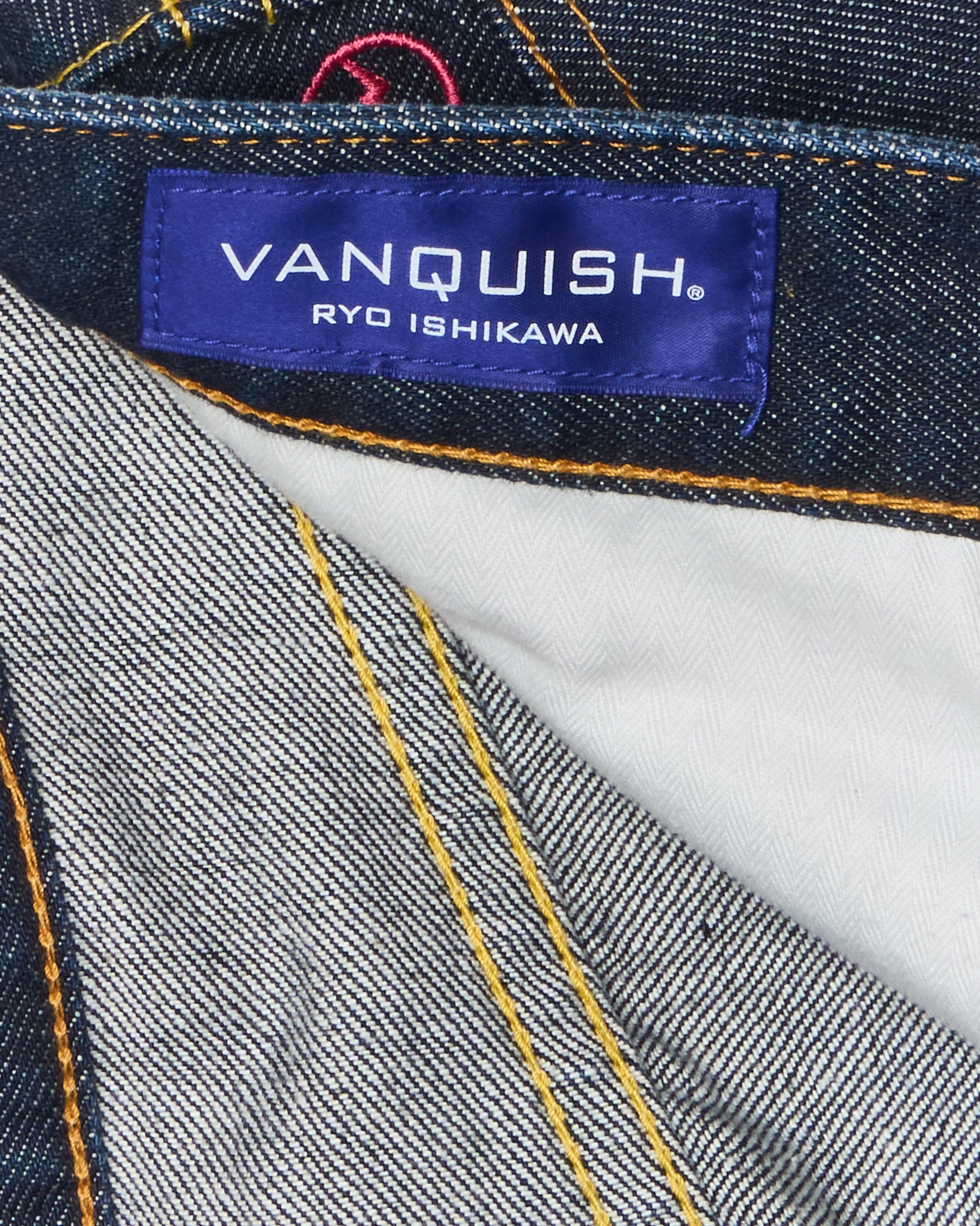 Early 2010s Vanquish x Fragment Side-Embellished Dark Indigo Jeans