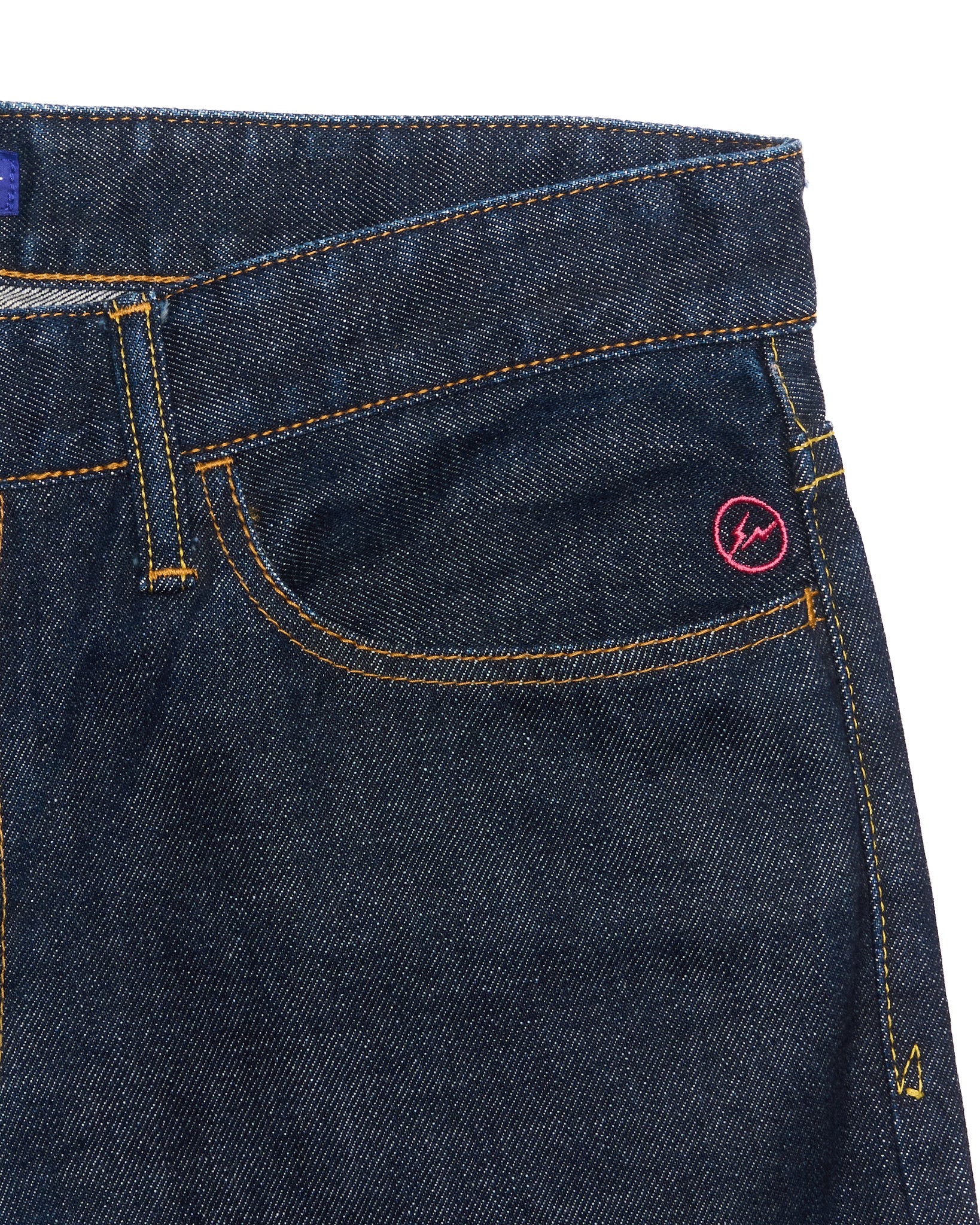 Early 2010s Vanquish x Fragment Side-Embellished Dark Indigo Jeans