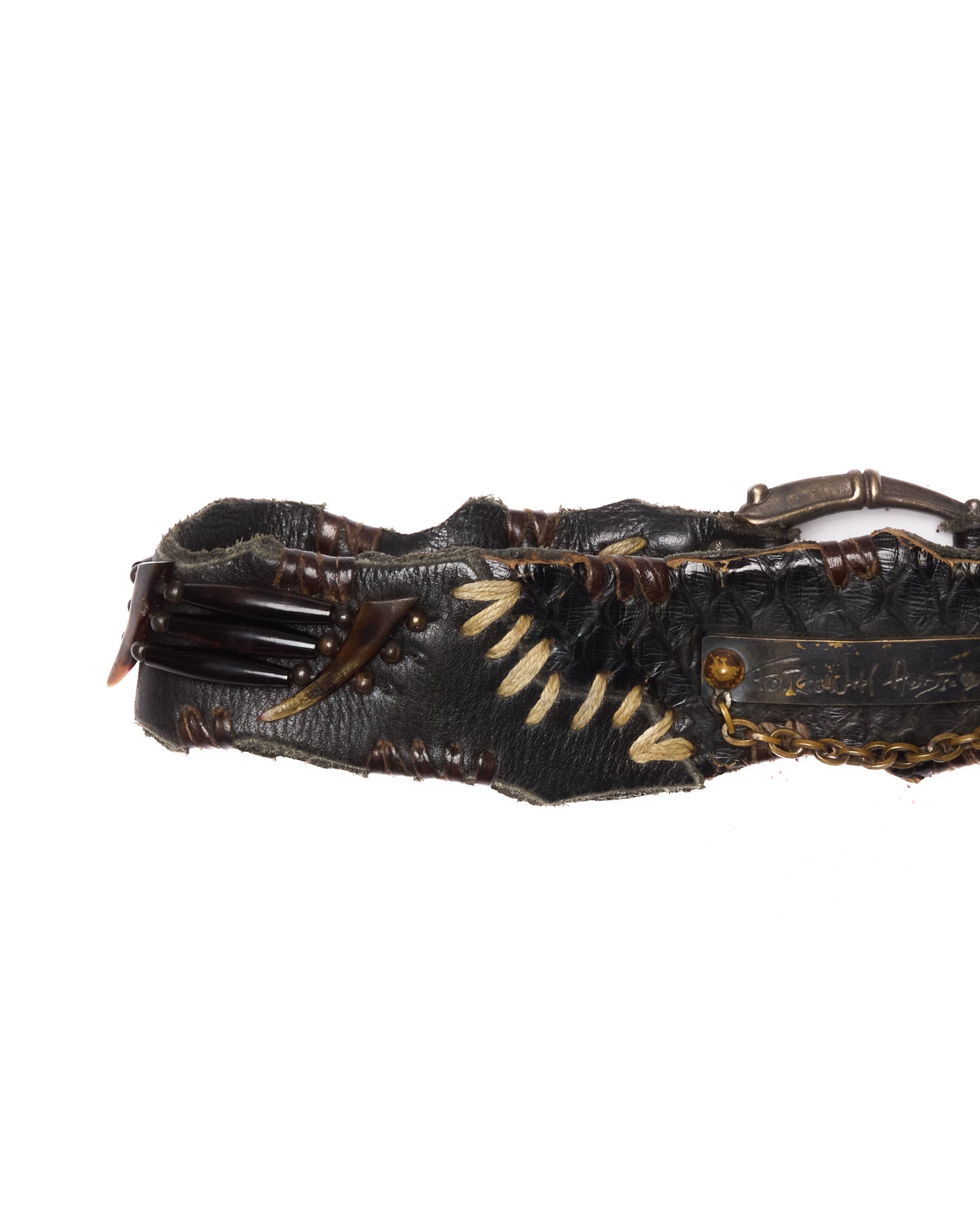 Early 00s 14th Addiction Scar-Stitched Pirate Belt