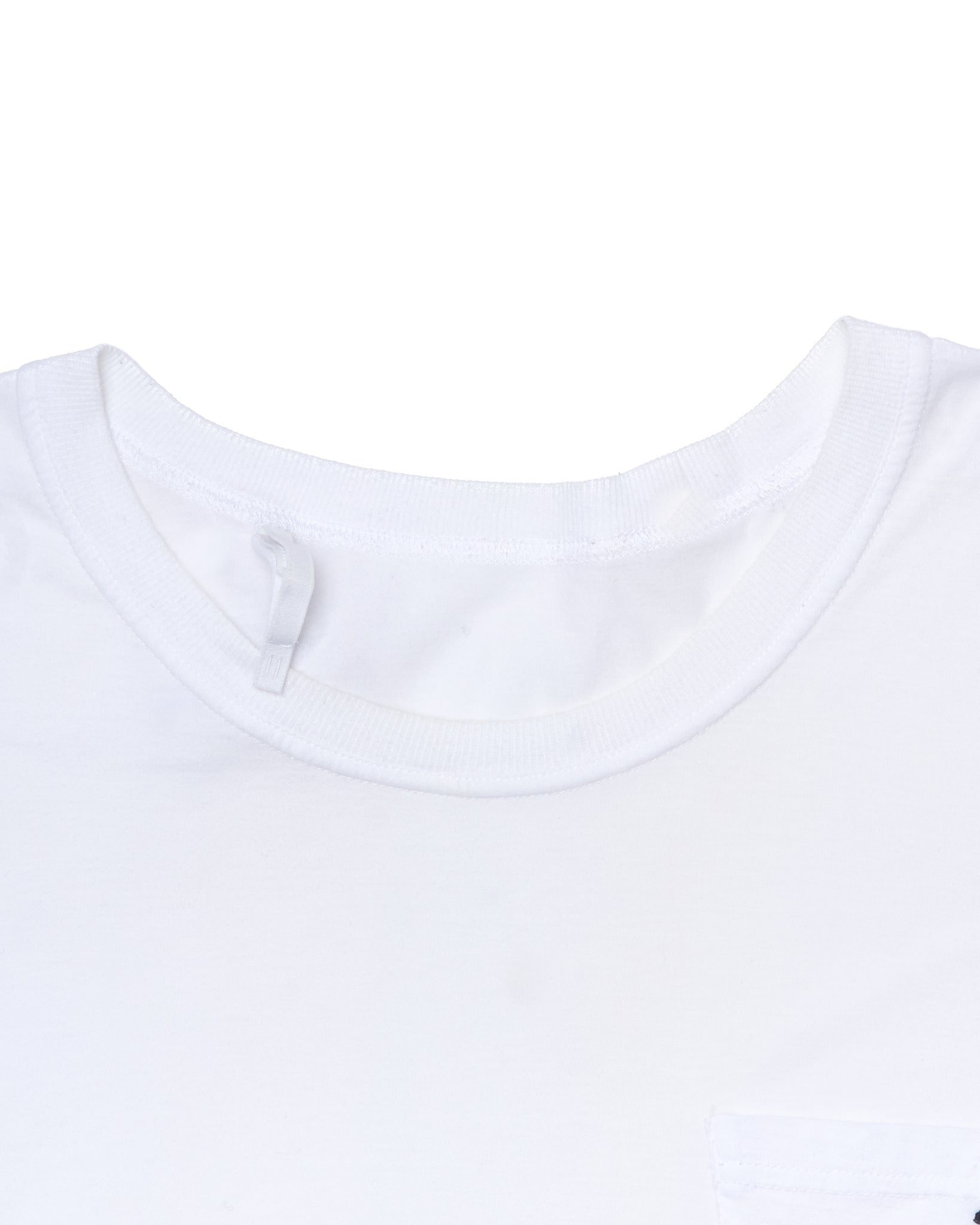 11 by Boris Bidjan Saberi AW18-19 'TS5' White Patch Pocket Embroidered T-shirt