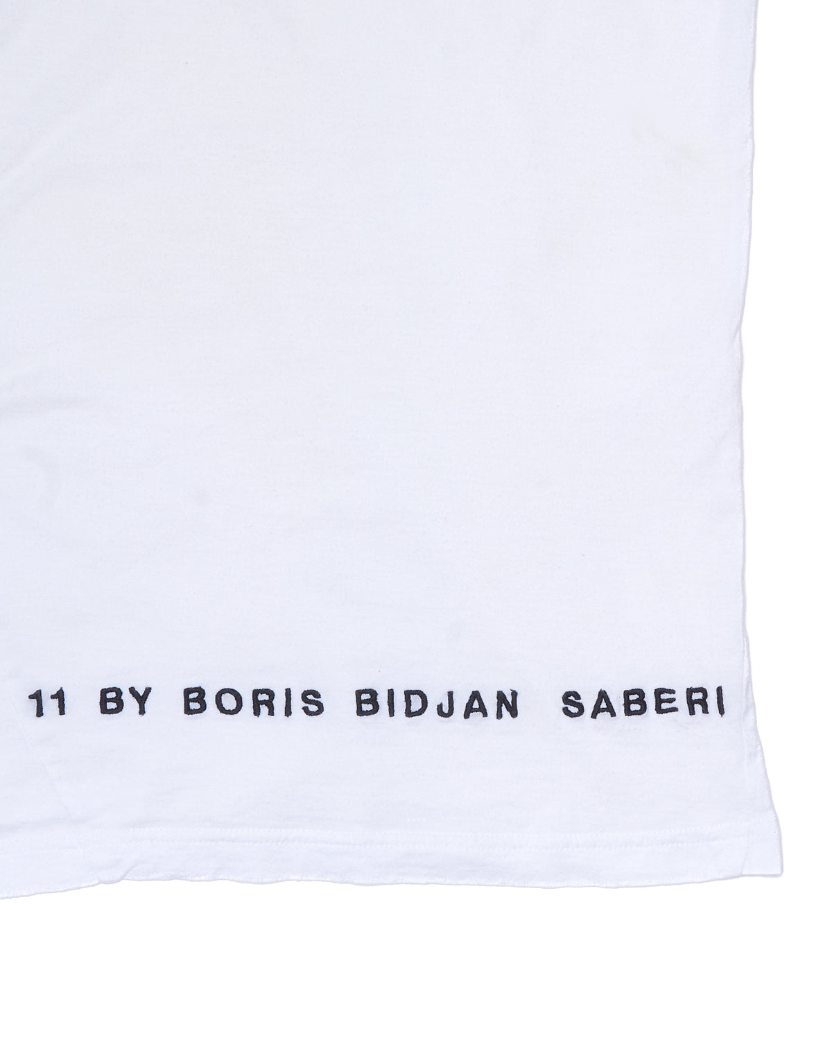 11 by Boris Bidjan Saberi AW18-19 'TS5' White Patch Pocket Embroidered T-shirt