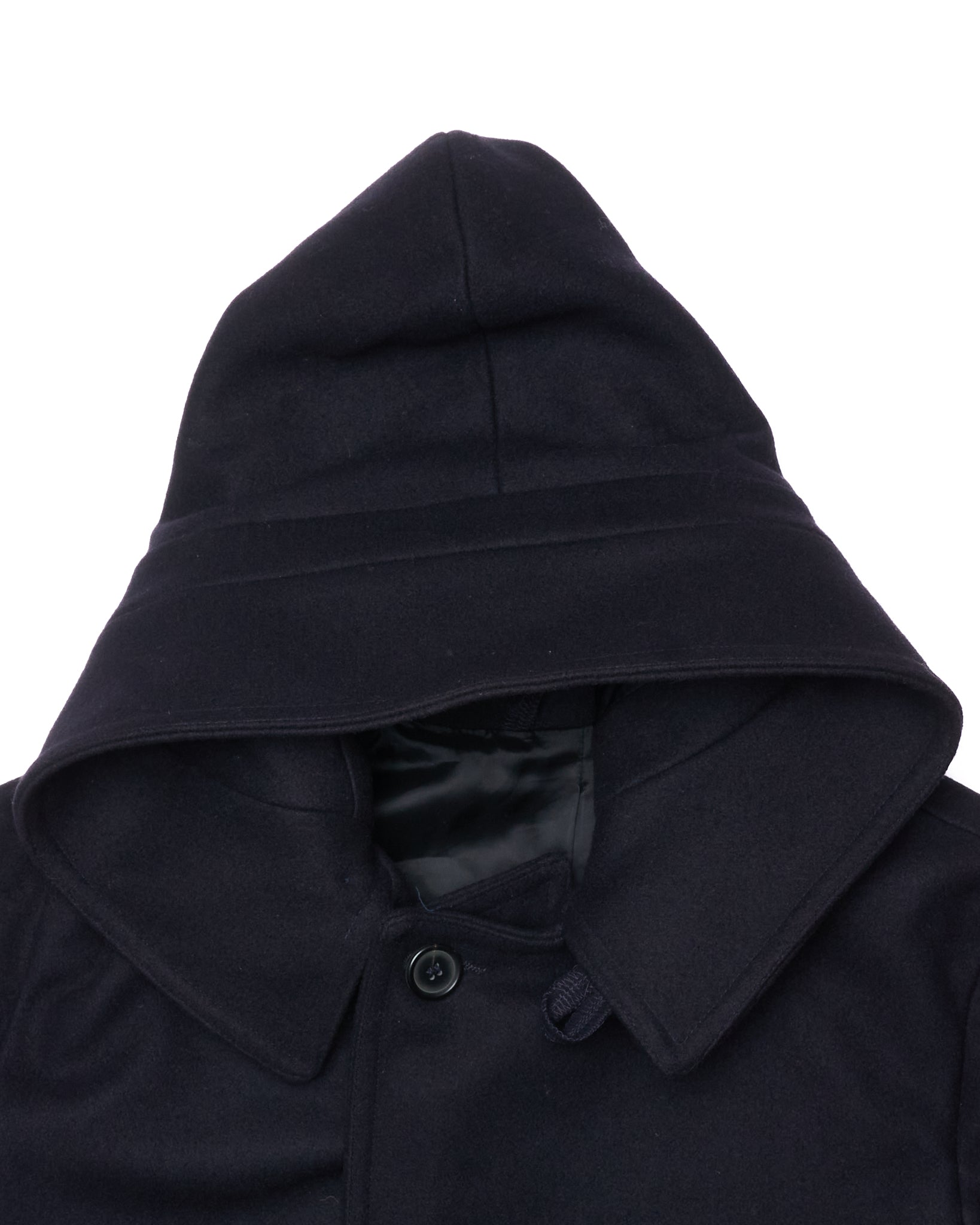 2011 BLESS Dark Navy Oversize Hooded Virgin Wool Coat