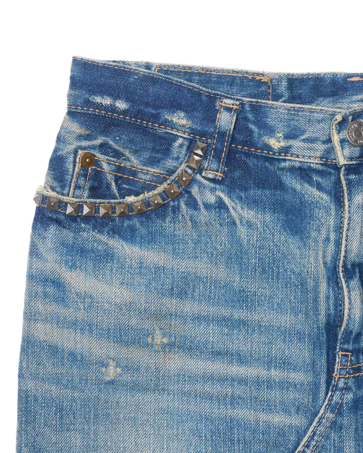 Hysteric Glamour ‘Kinky’ Reconstructed Studded Denim Skirt