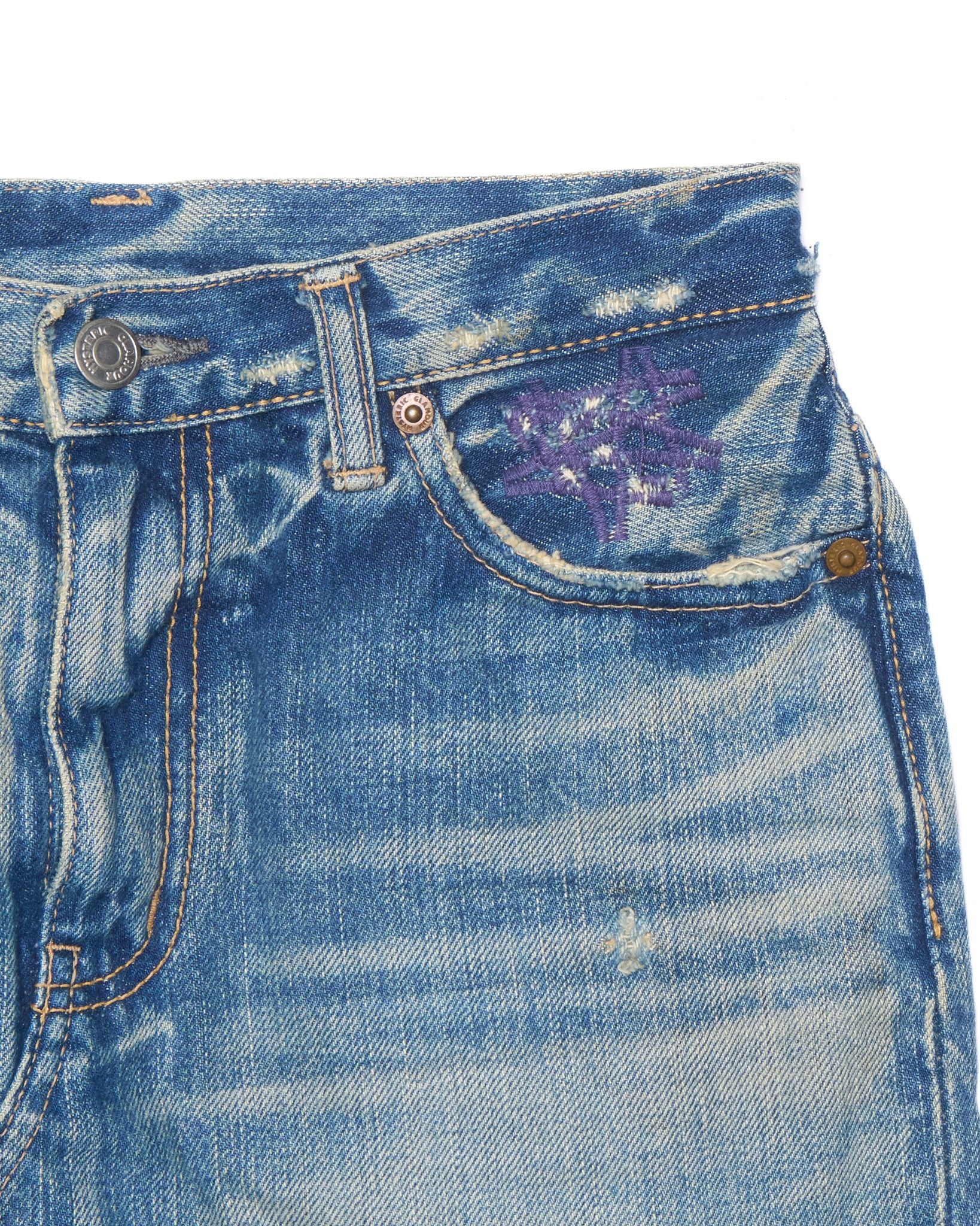 Hysteric Glamour ‘Kinky’ Reconstructed Studded Denim Skirt