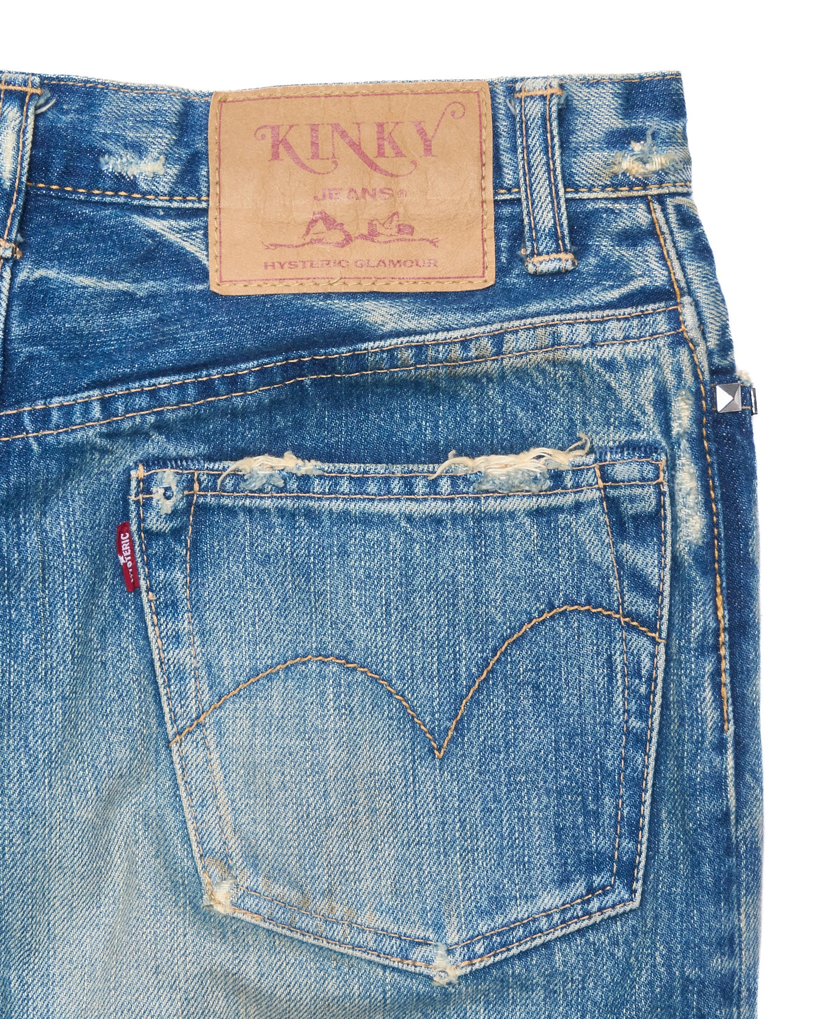 Hysteric Glamour ‘Kinky’ Reconstructed Studded Denim Skirt
