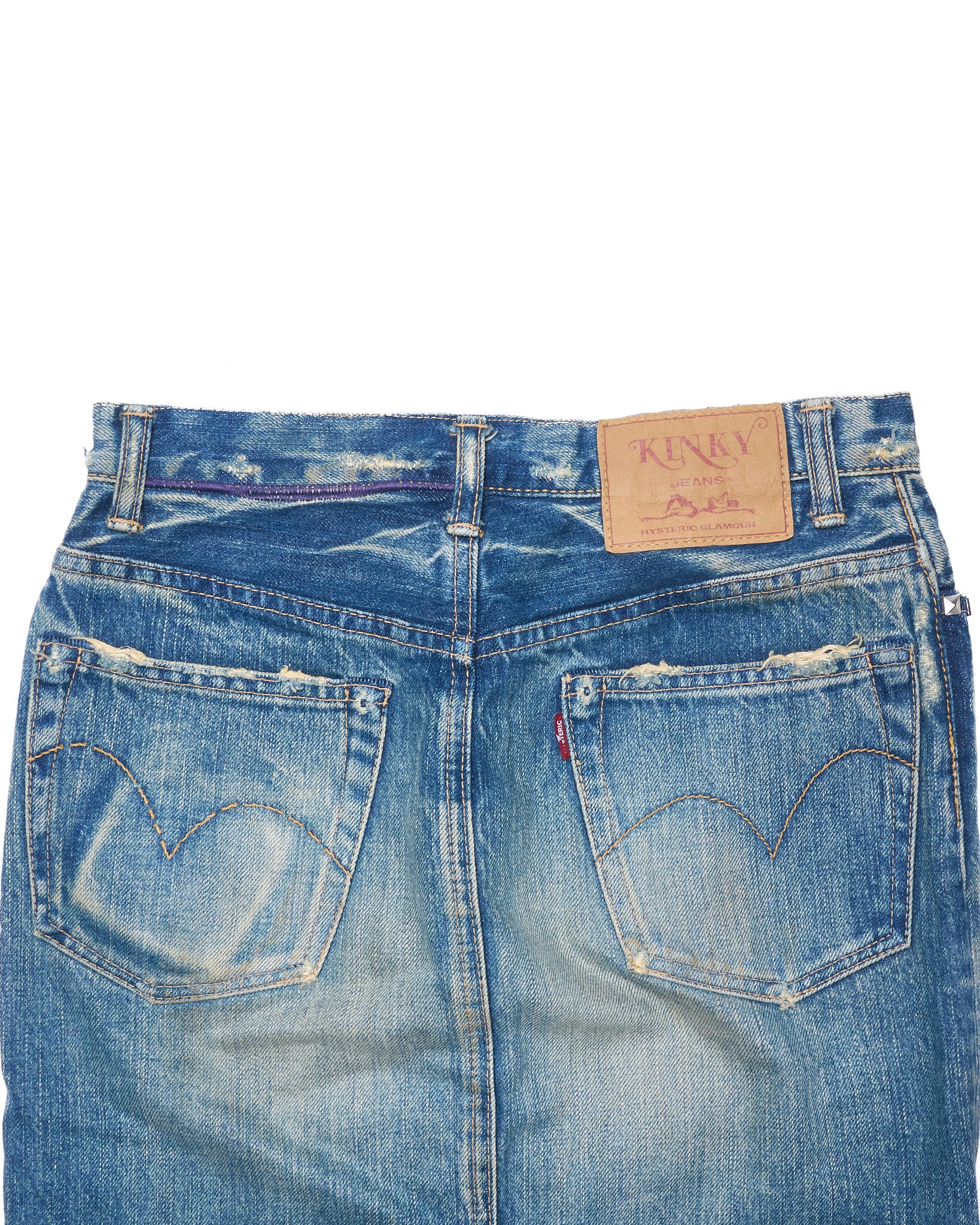 Hysteric Glamour ‘Kinky’ Reconstructed Studded Denim Skirt
